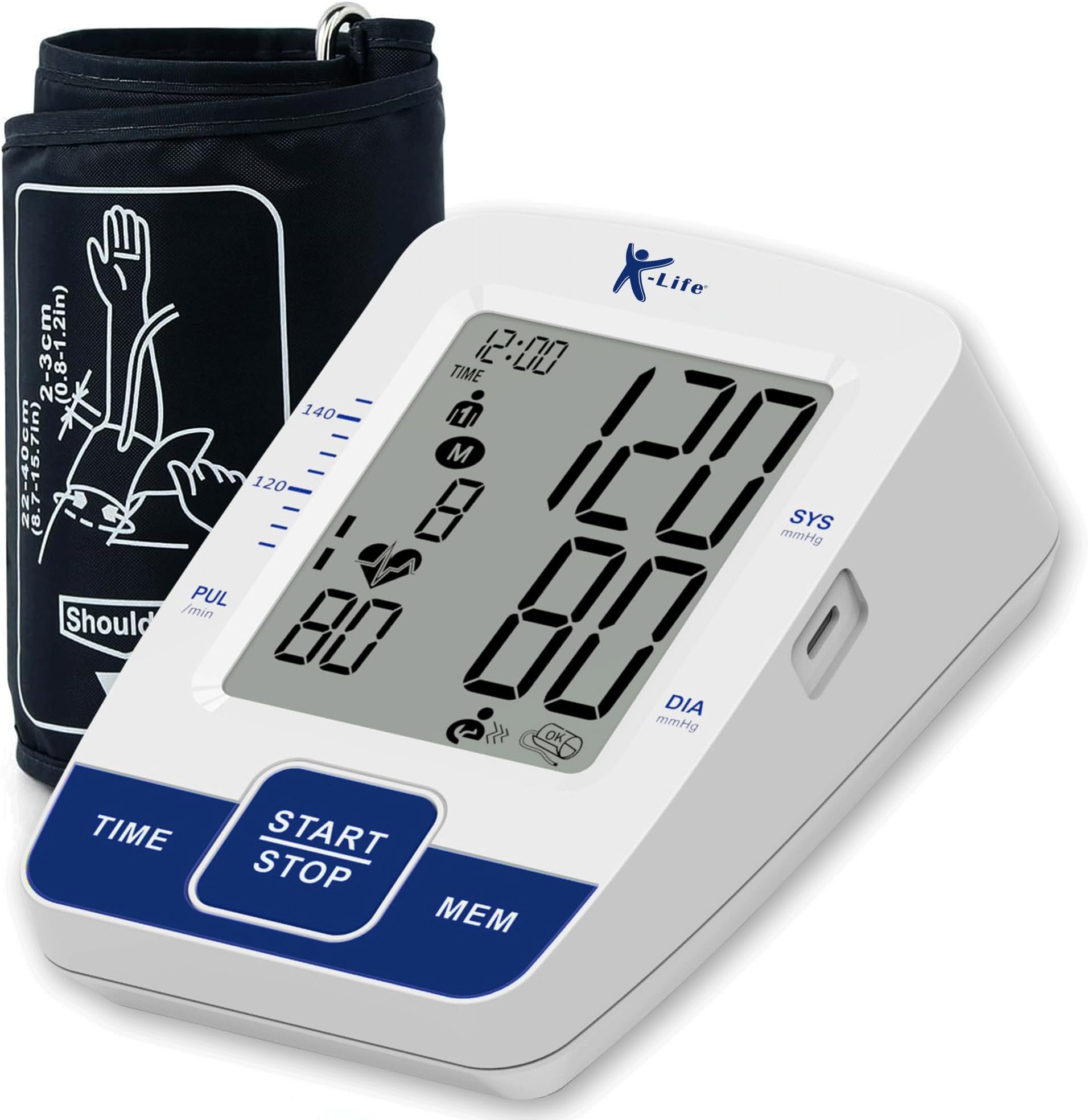 Model BPM-106 Fully Automatic Digital Electronic Blood Pressure Checking Monitor, BP Moniter - White…