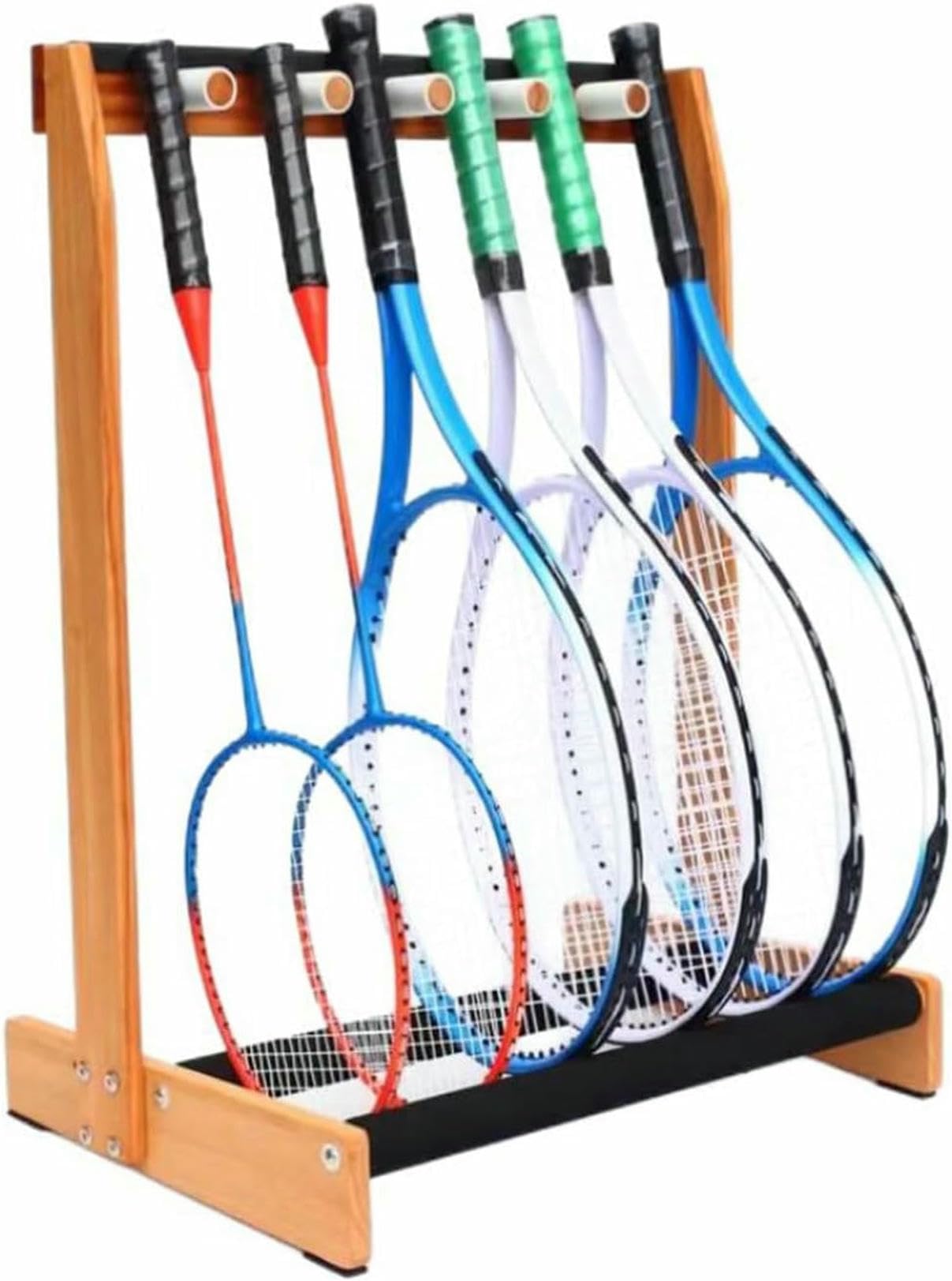 Organizador de madera para raquetas, mueble de almacenamiento para tenis 20 kg