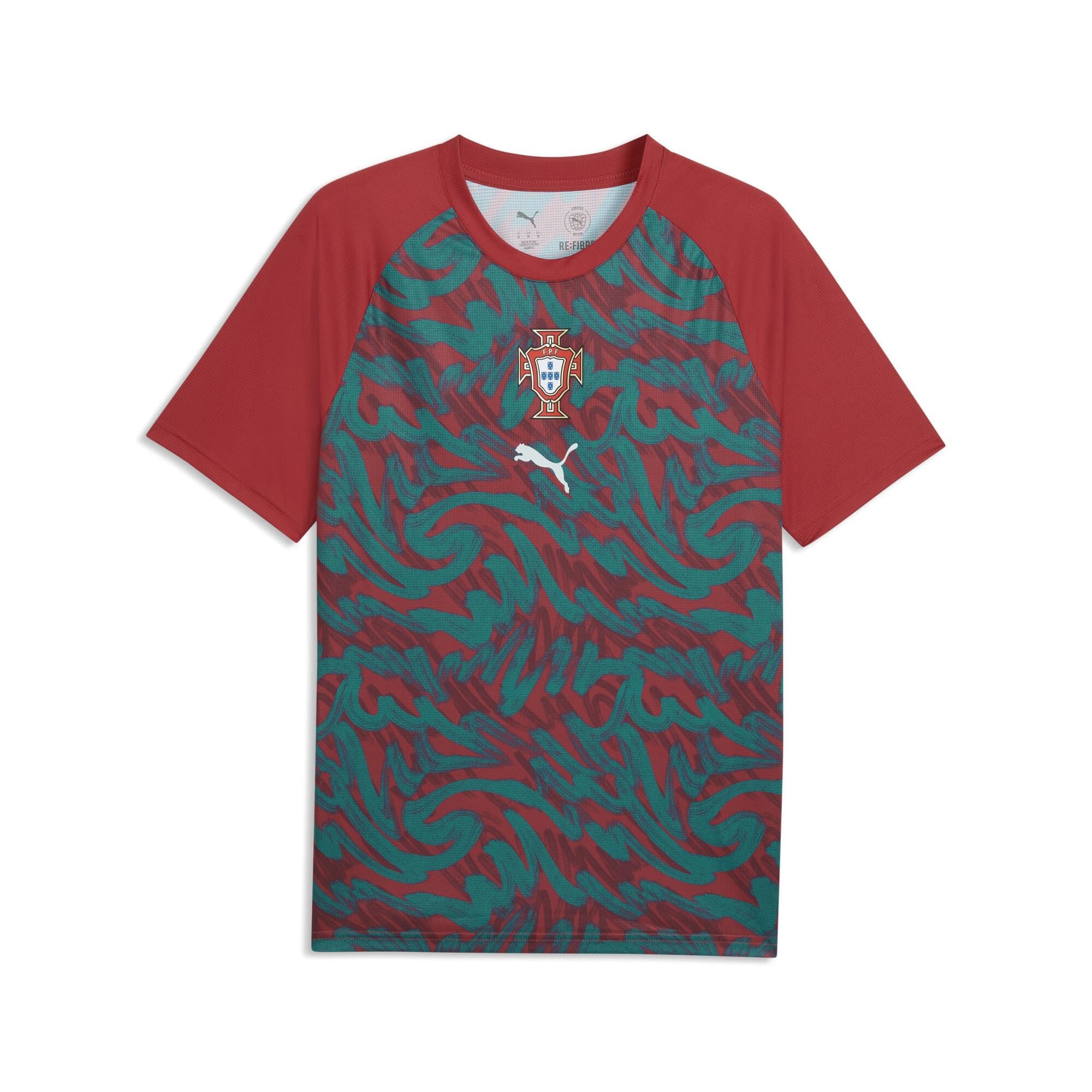 Puma Men's Portugal Warm-Up Shirt World Cup 2026 - Red/Green - M