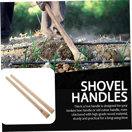 Miniatura 2 de Mango de azada de madera dura, 2 piezas, mango ergonómico de madera para herramientas de jardín para agricultores y jardineros, agarre