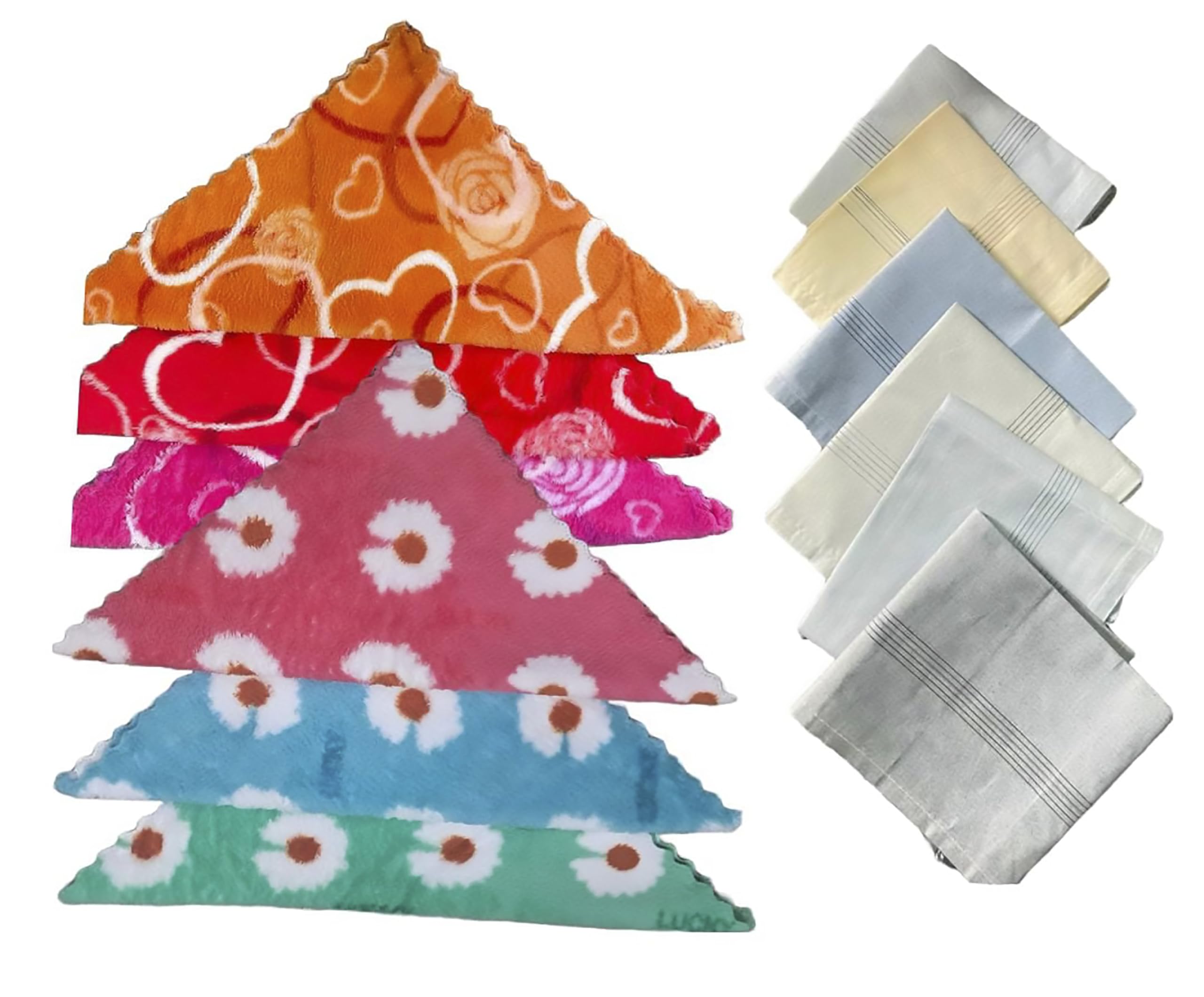 Handkerchiefs For Women| Soft Cotton Hankies for Woman,Girls & Wicking Sweat from Hands,Face Multicolor-image-2