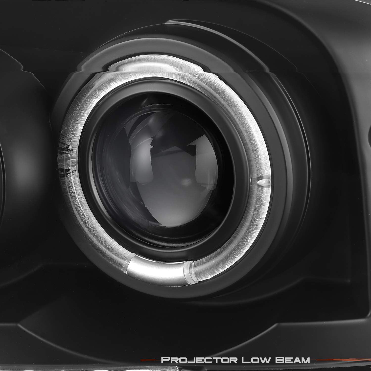 AKKON - For Ford F-Series SuperDuty 00-04 Excursion Black Bezel Dual LED Projector Headlights Replacement Pair