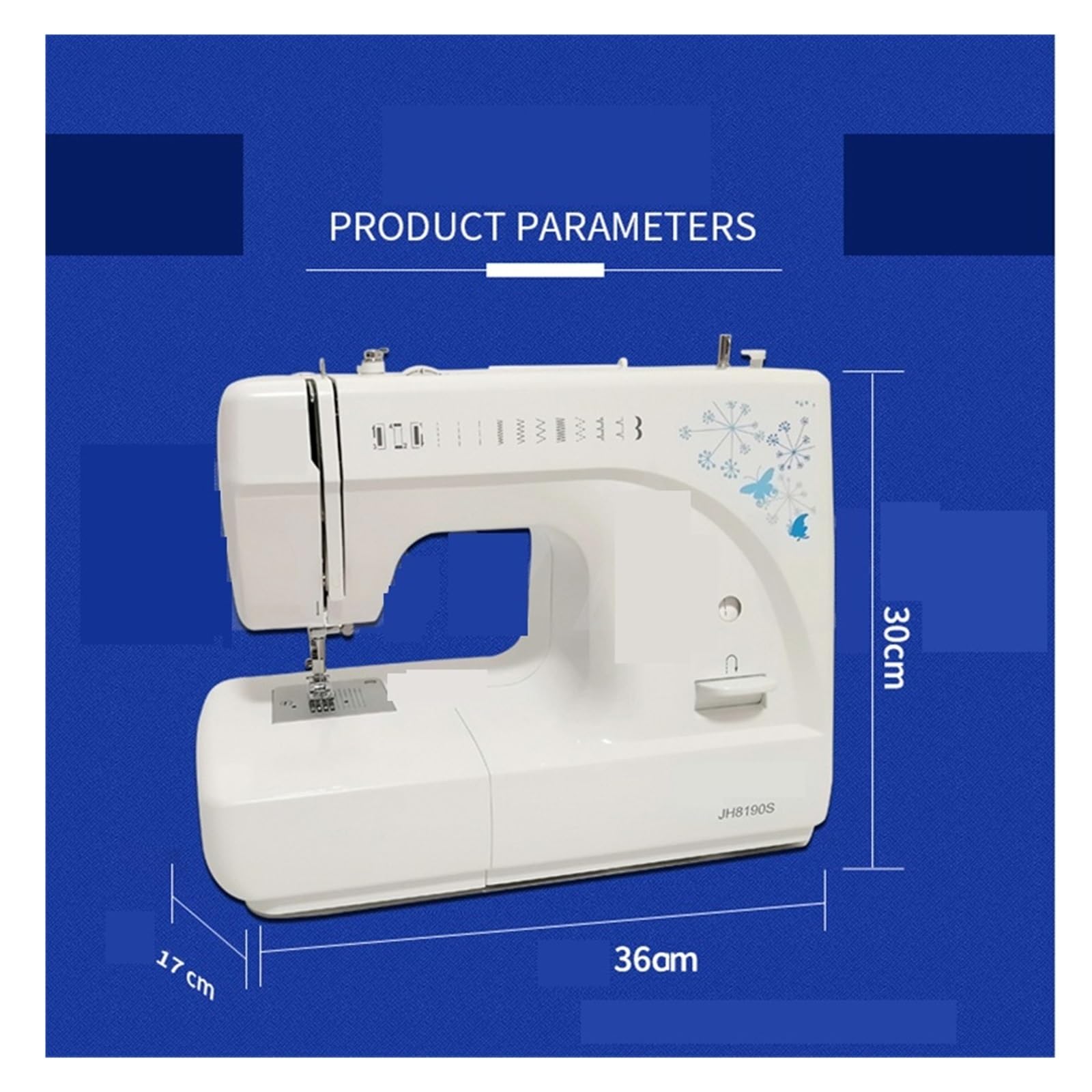 Máquina De Coser JH8190S, Eléctrica Doméstica, Multifuncional, For Comer, Cinturón Grueso, Máquina De Coser Bordada Overlock