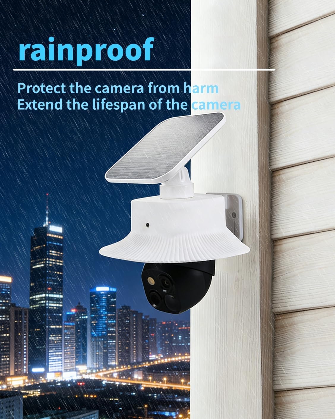 2 Pack Rain Cover for Eufy Security SoloCam S340, Dustproof and UV Resistant Weatherproof Camera Cover