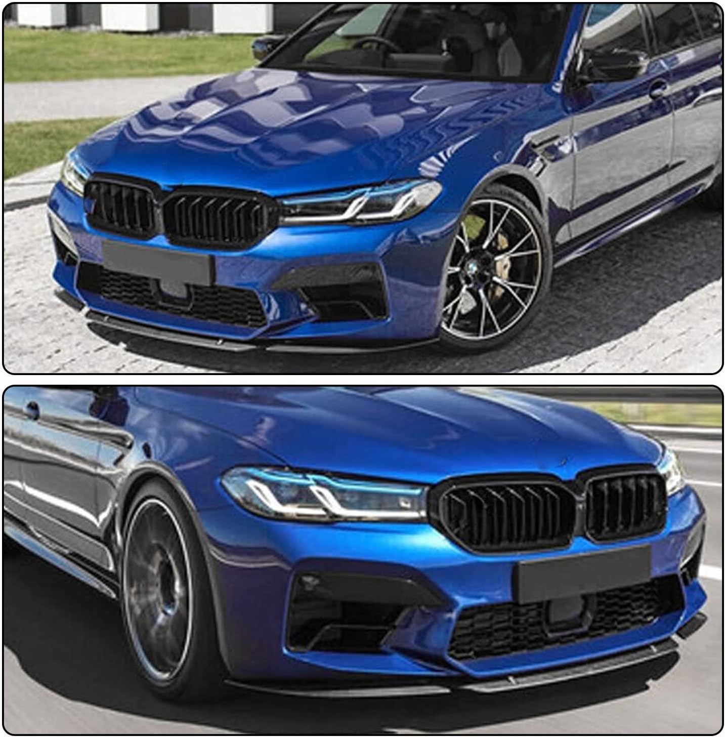 ドライカーボンファイバーフロントバンパーリップ為にbmw 5 シリーズ F90 プロテクター M5 アウトレット 4 スプリッター スポイラー 21 22 3 ファクトリー セット セダン ピース フロント ドア チン