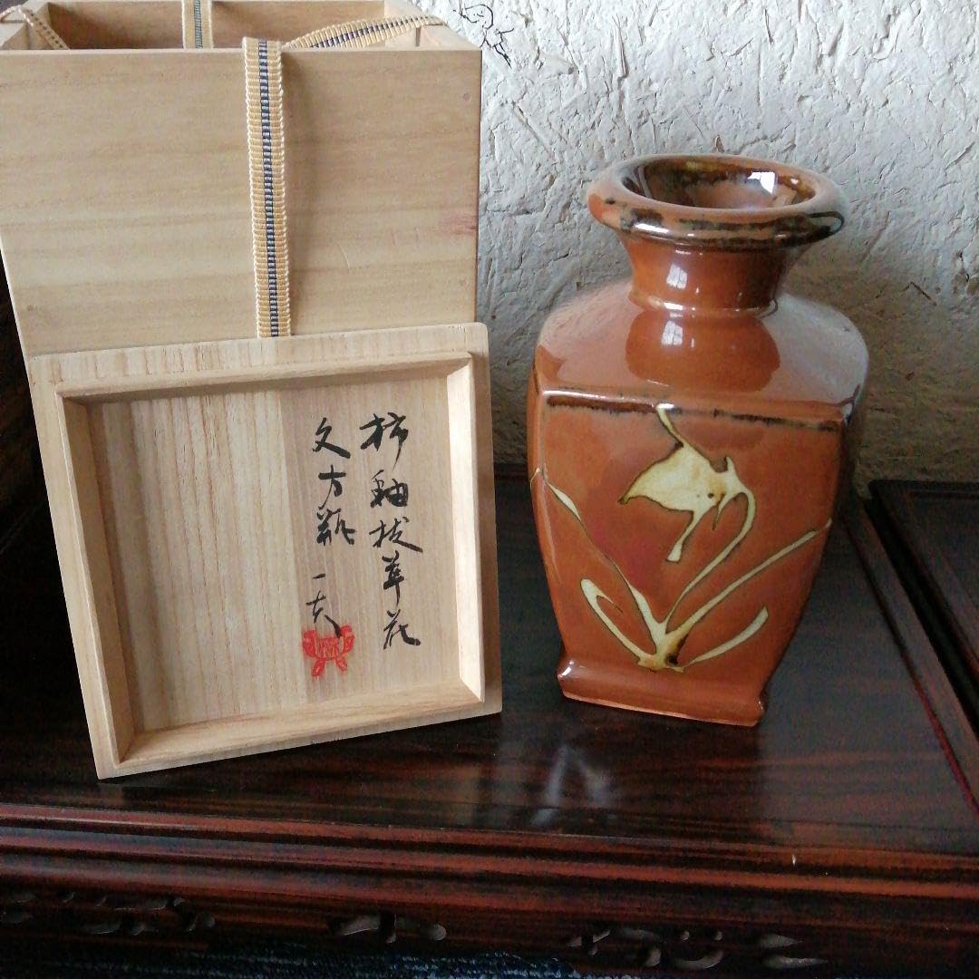 中国 古玩 古美術 紅彩 角形酒缶 瓶 アンティーク 骨董品 コレクション