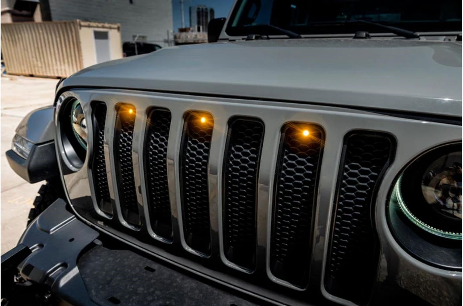 ORACLE Lighting 5870-005 Amber Pre-Runner Style LED Grill Kit fits 2018 2024 Wrangler JL - Safety & Stylish into One, Brighter Illumination
