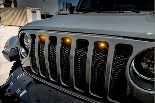 Miniatura 10 de ORACLE Kit de parrilla LED estilo pre-corredor de iluminación para Jeep Wrangler JL (no es compatible con las parrillas Wrangler JL 2024+)
