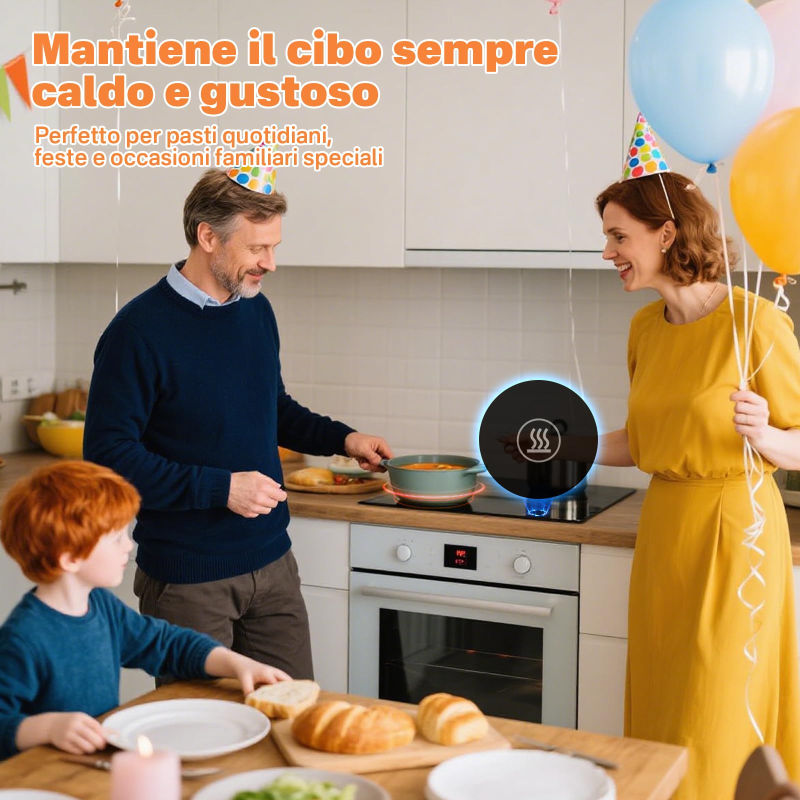 Piano Cottura in Vetroceramica 60 cm, 4 Zone, 6700W, Comandi Touch, Timer, Blocco Bambini, Superficie in Vetro Nero, Compatibile con Tutte le Pentole, Collegamento Fisso