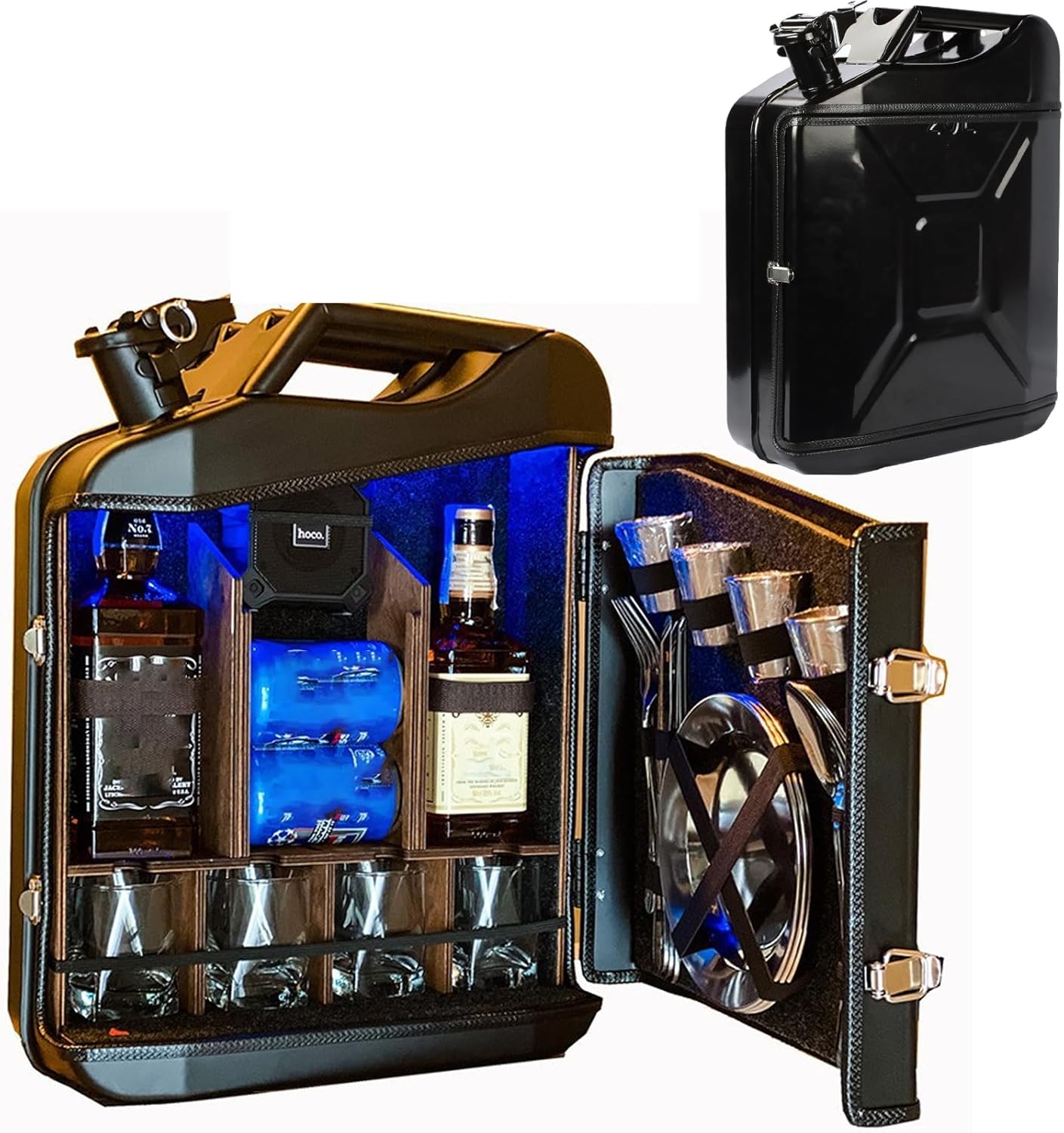 Mini Bar Cabinet Jar Set, Jerry Can Creative Wine Cabinet,Small Mobile Gift, Personalized Small Bar, Mini Can Storage BoxOriginal Gift Idea, for Man, Dad, Husband, Boyfriend, Gift