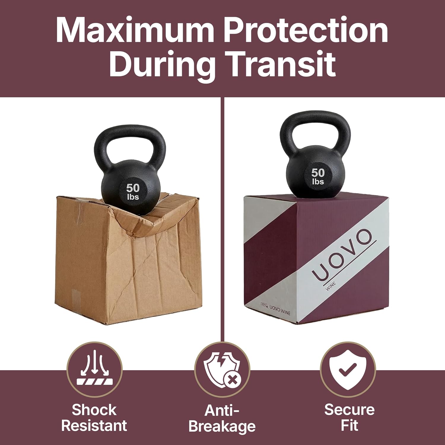 12-Bottle Upright Wine Storage Box | Wine Bottle Storage Box Stores 12 (750mL) Bottles | Bundle Options Available | Pre-Cut Inserts Included (10)