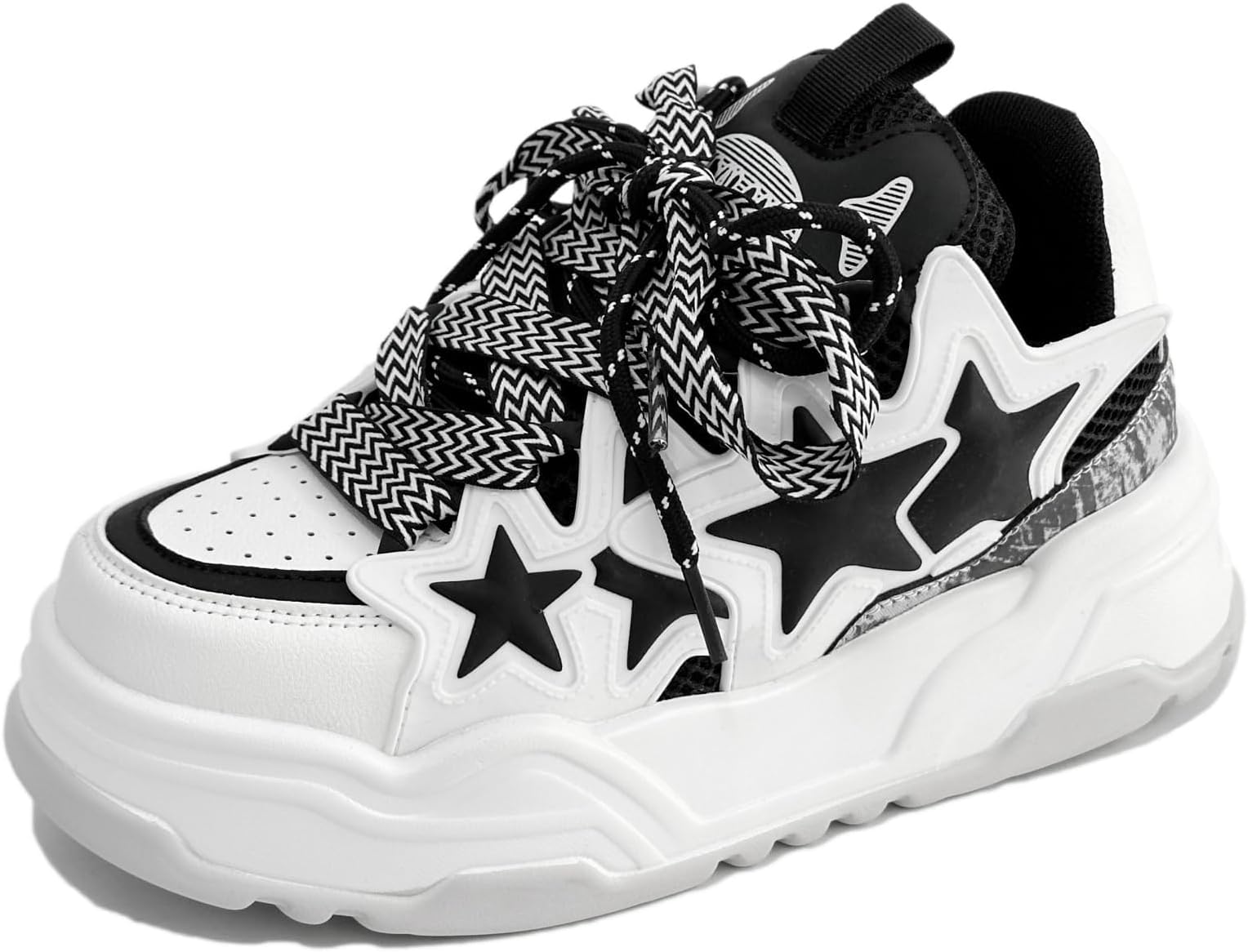 Women's Platform Sneakers Star Y2k Cute Chunky Fashion Casual Shoes Comfort Anti-Slip Outdoor Walking