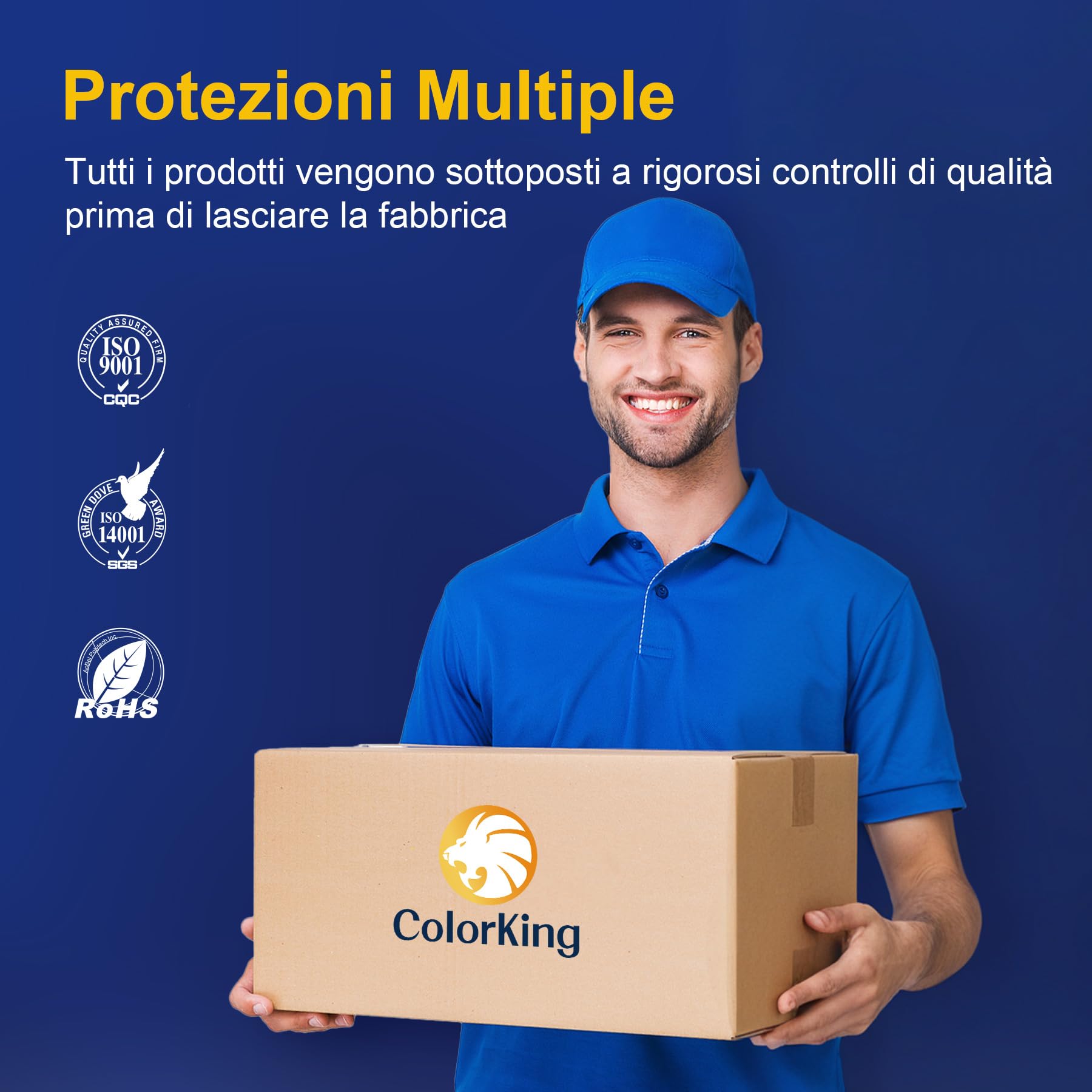 ColorKing Cartucce Compatibili con Epson XP 2200 con Expression Home XP-4200 XP-3200 XP-2205 XP-3205 XP-4205 Workforce WF-2930 WF-2910 WF-2935 WF-2950 (4 Nero, 2 Ciano, 2 Magenta, 2 Giallo)