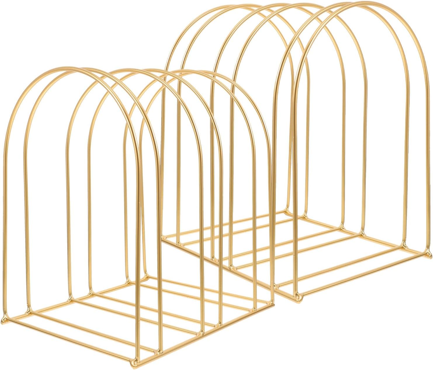 2pcs Golden Metal Wire Hat Display Holder Small and Practical Iron Hat Rack for Home or Shop Tabletop Use Vintage Chic Style