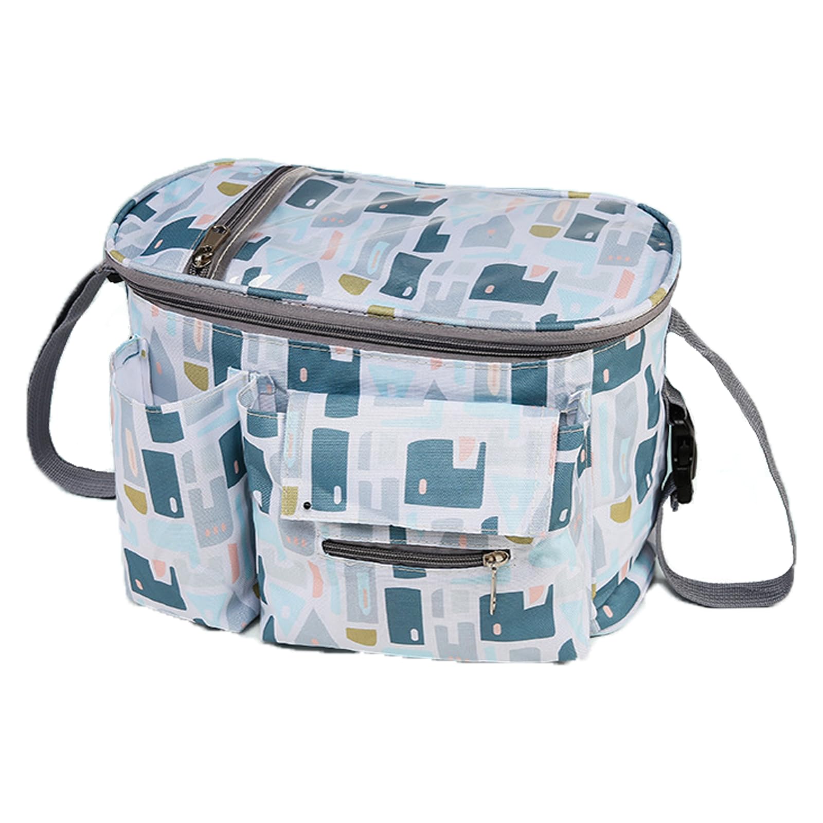 ZYHUI Baby Changing Bag Oxford Cloth Tote Nappy Messenger Bag for Women Nylon Pram Bag Large Capacity Shoulder Handbag Travel Duffel Bag (Trolley Bag, Light Blue)