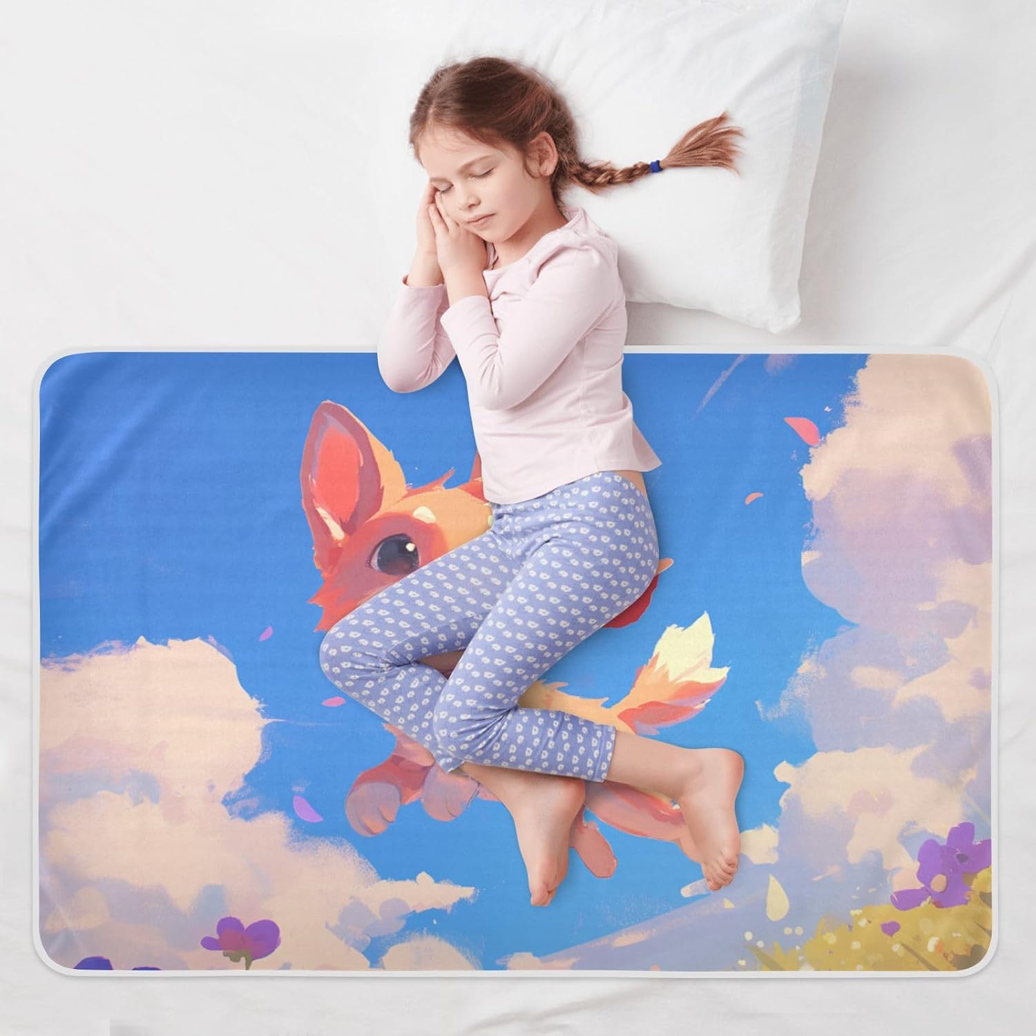 Chibi-Style Cartoon Cute Brown Dog Extra Large Resuable Changing Pad Covers Waterproof Washable Mattress Pad Cute Cool Bed Liners for Infant Baby , 52" L x 34" W