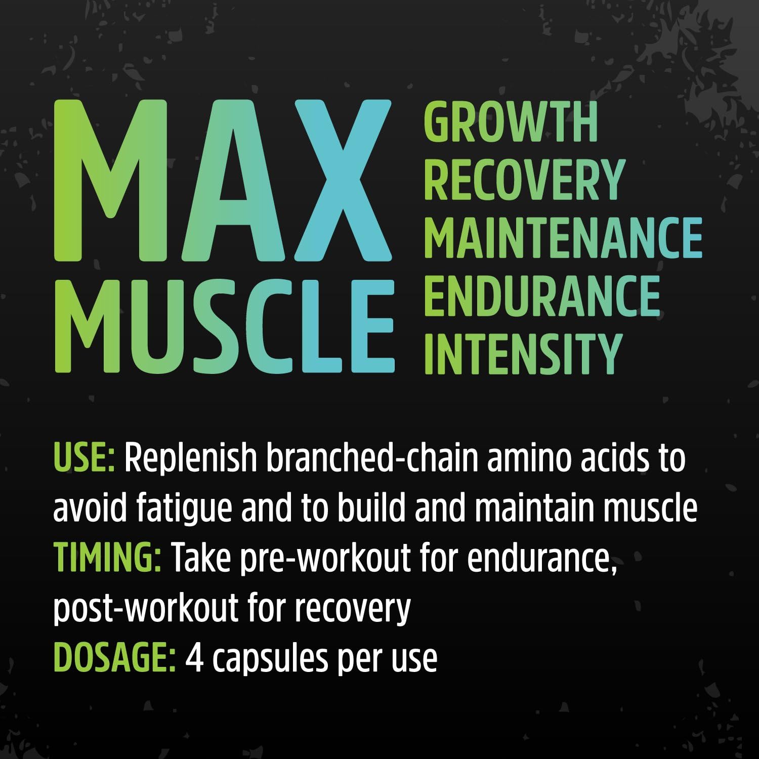 Zhou Muscle BCAA | Branched Chain Amino Acids | Build Muscle, Improve Recovery, and Increase Endurance | 30 Servings, 120 Capsules : Health & Household