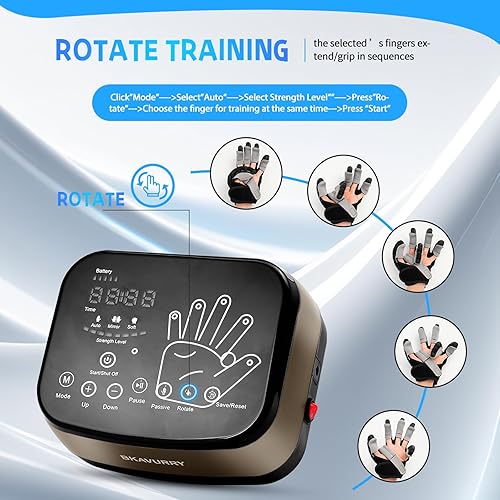 Miniatura 5 de Guantes de robot de rehabilitación de mano para mejora de accidente cerebrovascular función de memoria Recuperación de accidentes cerebrovasculares,