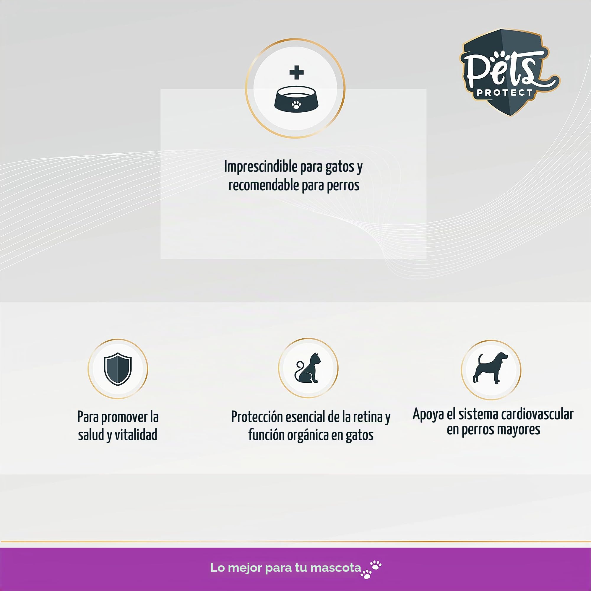 Pets Protect Pets Perfect Taurine Powder 150 g, adecuado para gatos y perros de todas las edades, apoya la función ocular normal, promueve la vitalidad y la función cardiovascular normal