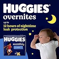 Vista 3 de Huggies Pañales Overnites pañales para bebé, talla 7 (41+ libras), 68 unidades (2 paquetes de 34)