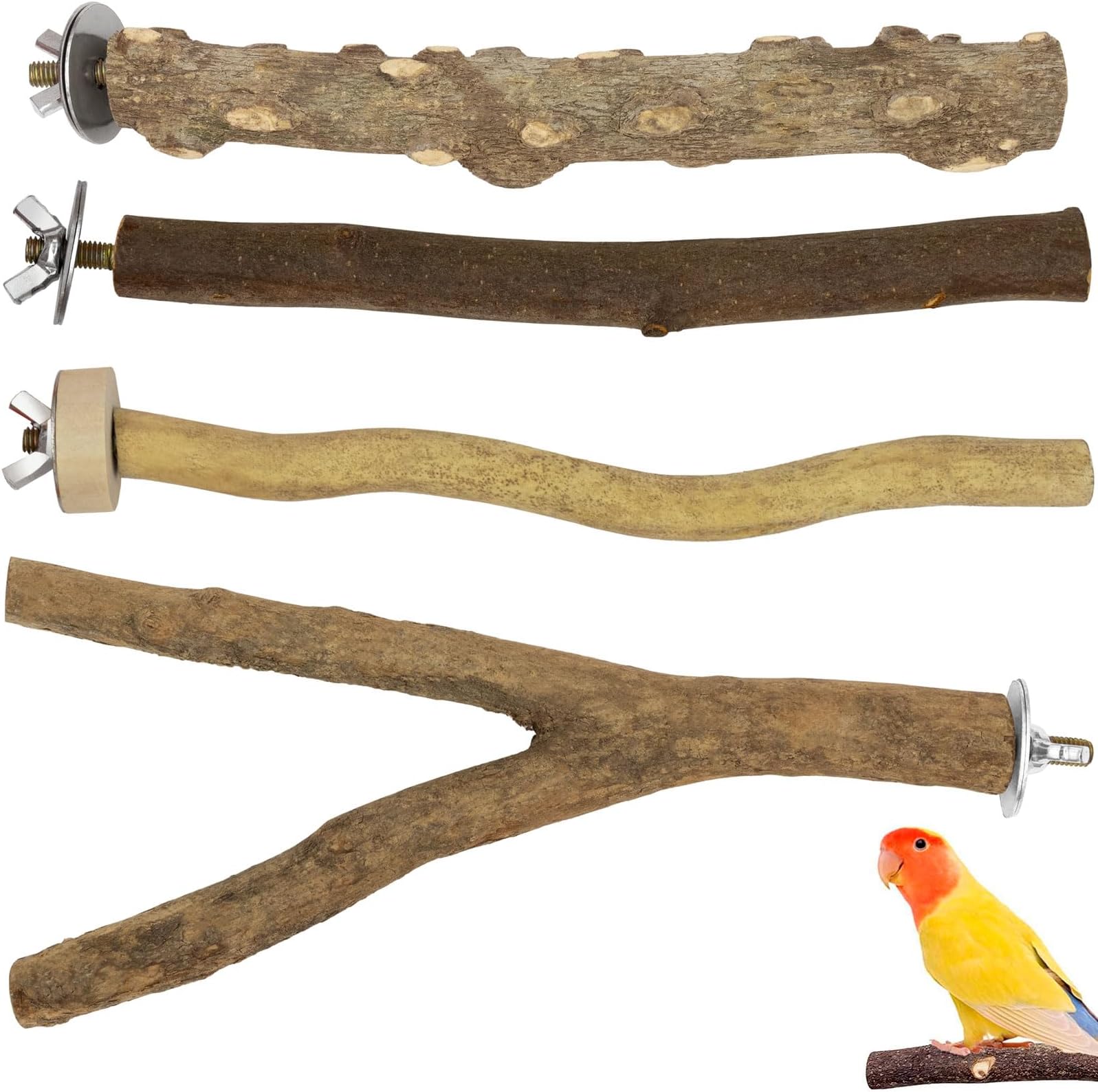 Trespoli Per Pappagalli In Legno Naturale - Posatoio - Foto 4