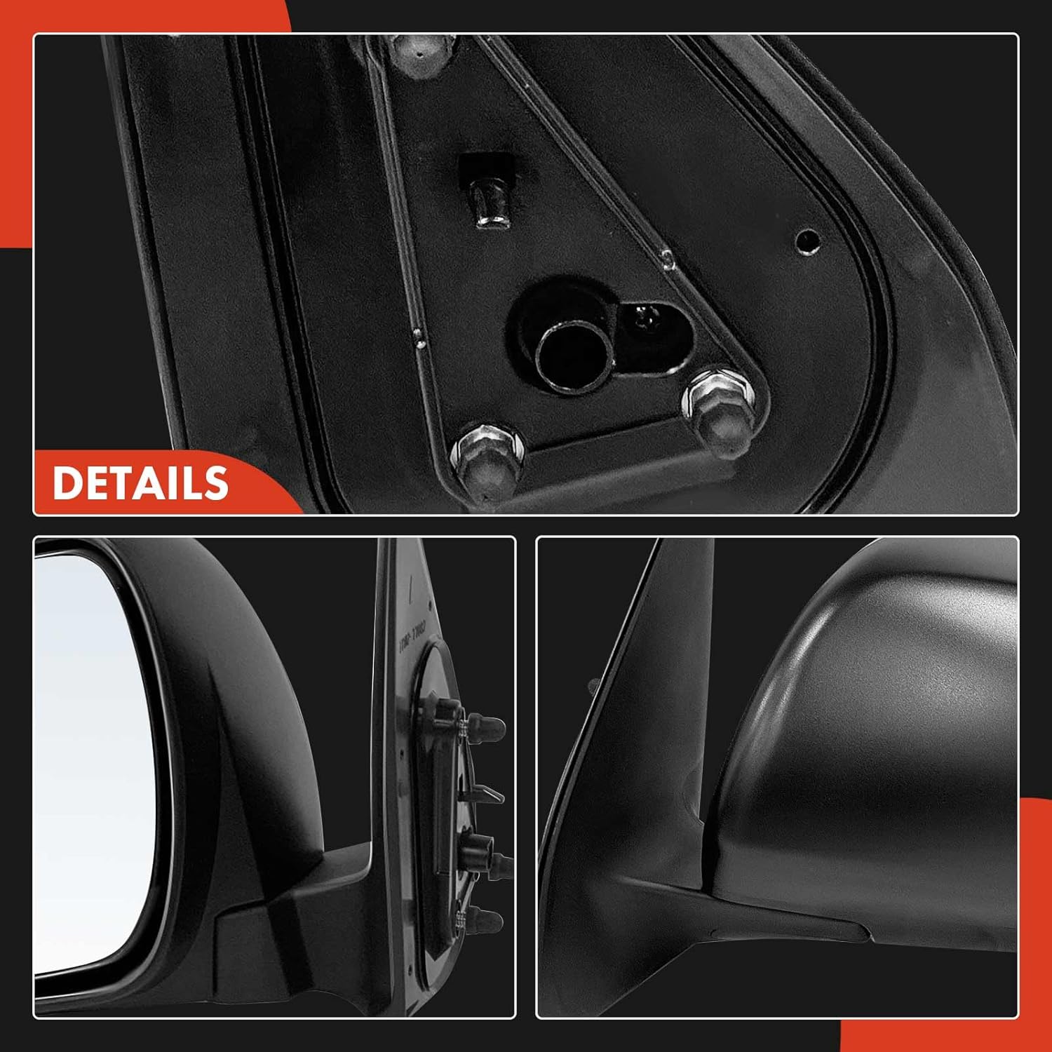 A-Premium Driver Side Manual Door Mirror - Compatible with Toyota Tacoma 2012 2013 2014 2015 - Non-Heated Manual Folding Textured Black Outside Rear View Mirror - Replace# 8794004221