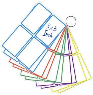 Dry Erase Labels Stickers, 3x5 Inch Reusable Notes for Storage Bins, 40 Pcs | With removable adhesive for home, office and classroom organization