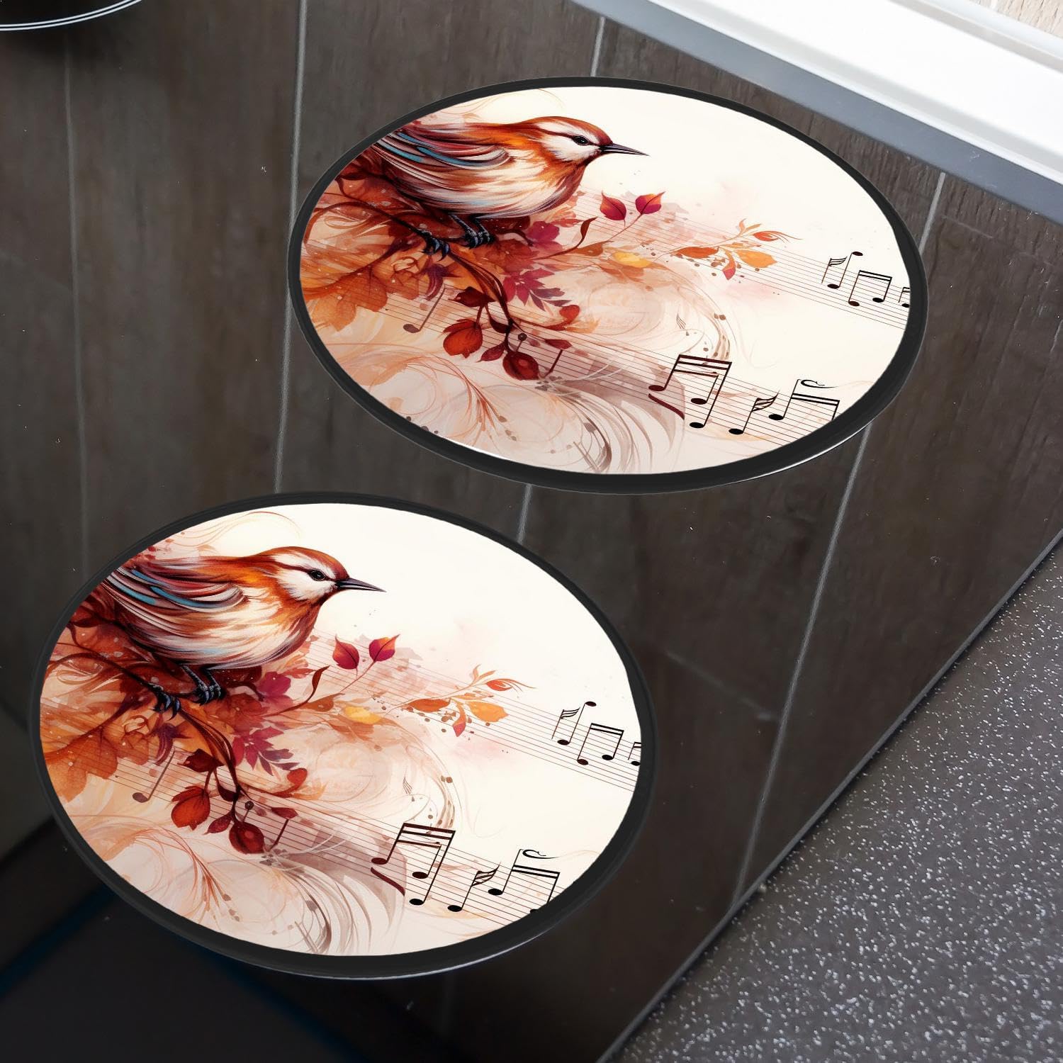 Bird Set of 4 Stove Burner Covers - Premium Round Electric Stove Range Protectors,8 IN & 10 IN