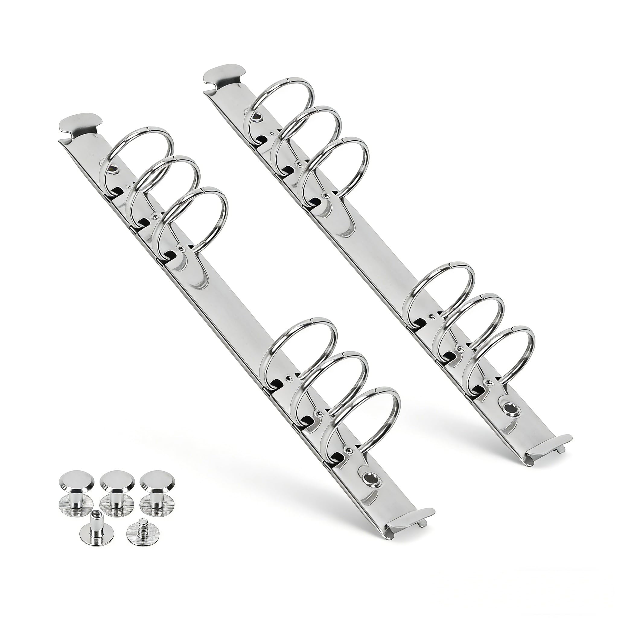 etspolt 2 Pack A5 6-Ring 30mm Binder Mechanism, Sliver
