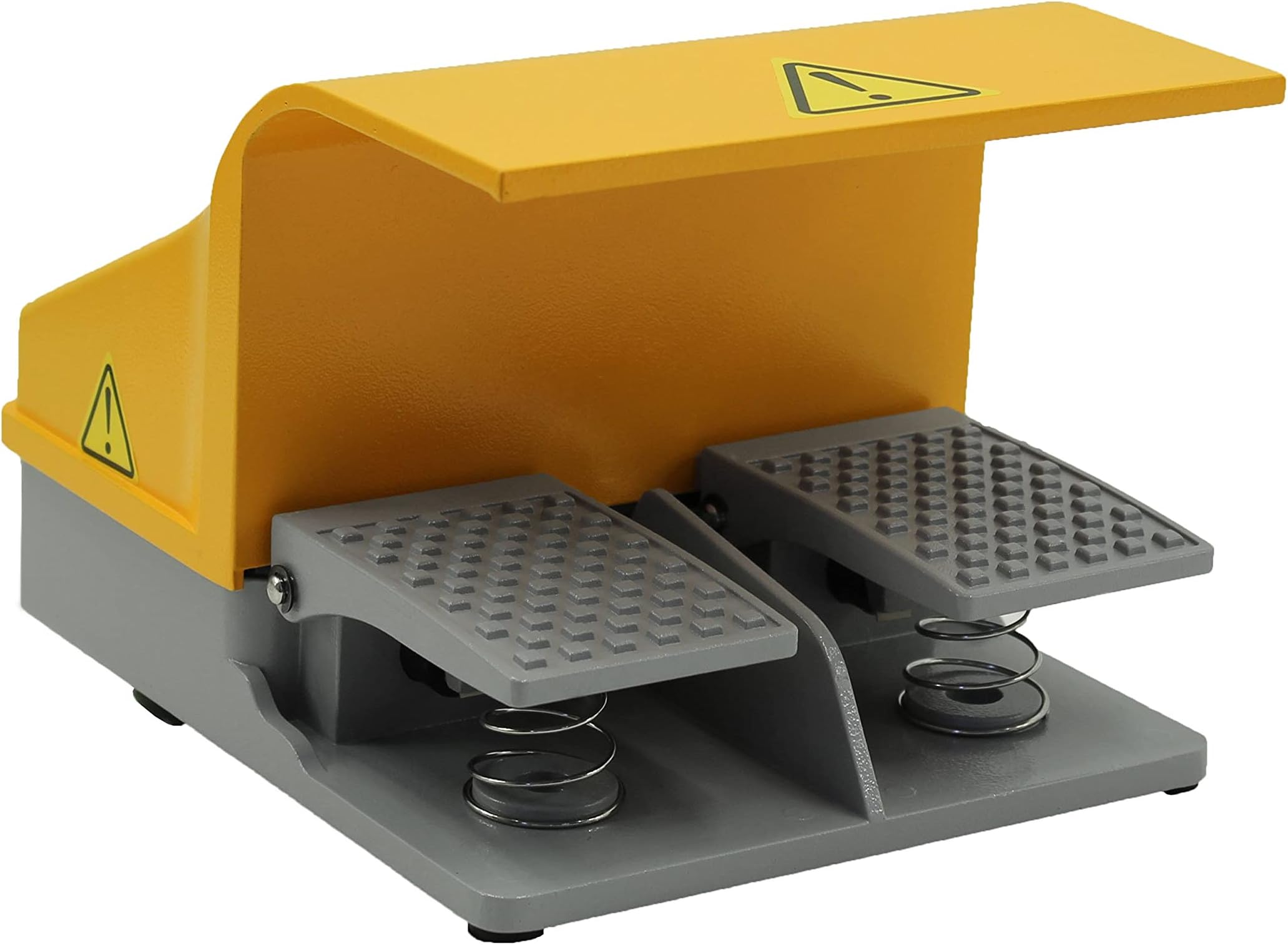 AceCrew 2 Pedal Electrical Control Foot Switch with Cover, NO/NC, 250V, 15A - Double Pole Single Throw, Hands Free, Heavy Duty