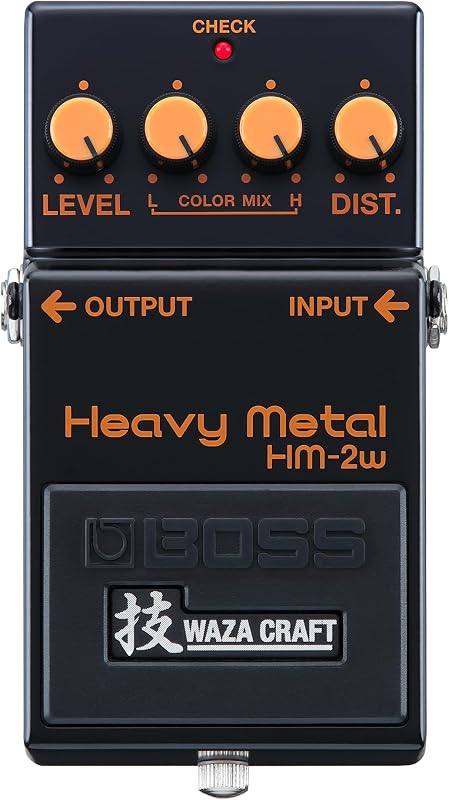 Pedal de efectos de guitarra BOSS HM-2W de metal pesado | Tono de motosierra legendario del death metal sueco | Edición artesanal Waza | Modo HM-2 estándar y modo personalizado más agresivo | Tono de motosierra legendario del death metal sueco, edición Waza Craft, modo HM-2 estándar y modo personalizado más agresivo