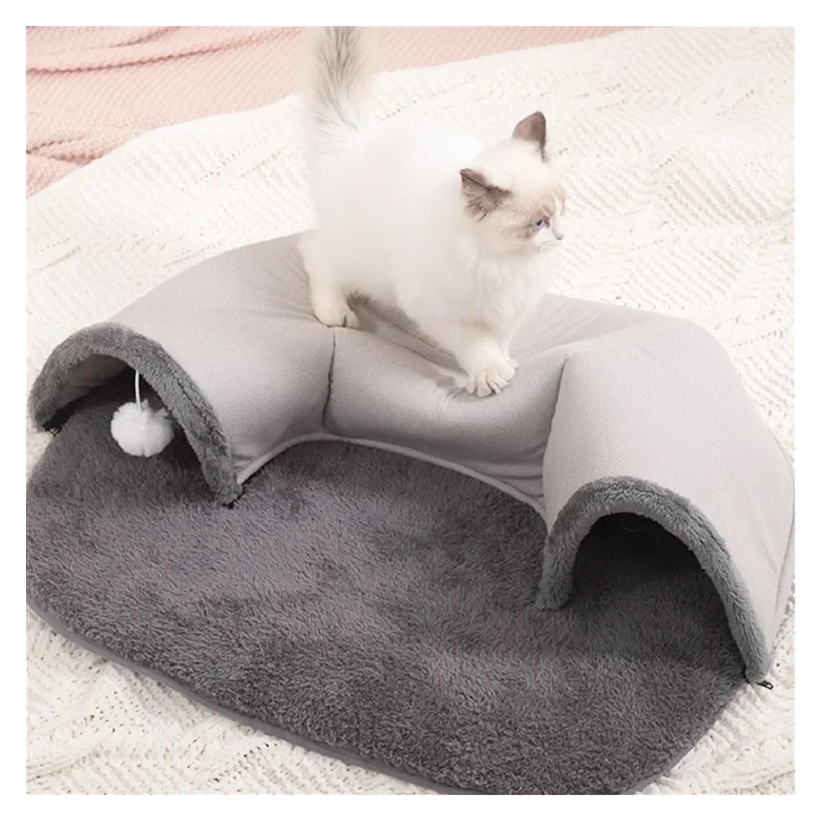 Túnel for Gatos, for Gatos Multiusos, tapete for Gatos, Juguetes de Entrenamiento Disponibles en Todas Las Estaciones, Suministros for Mascotas, Perros pequeños y Gatos(86x61x24cm)