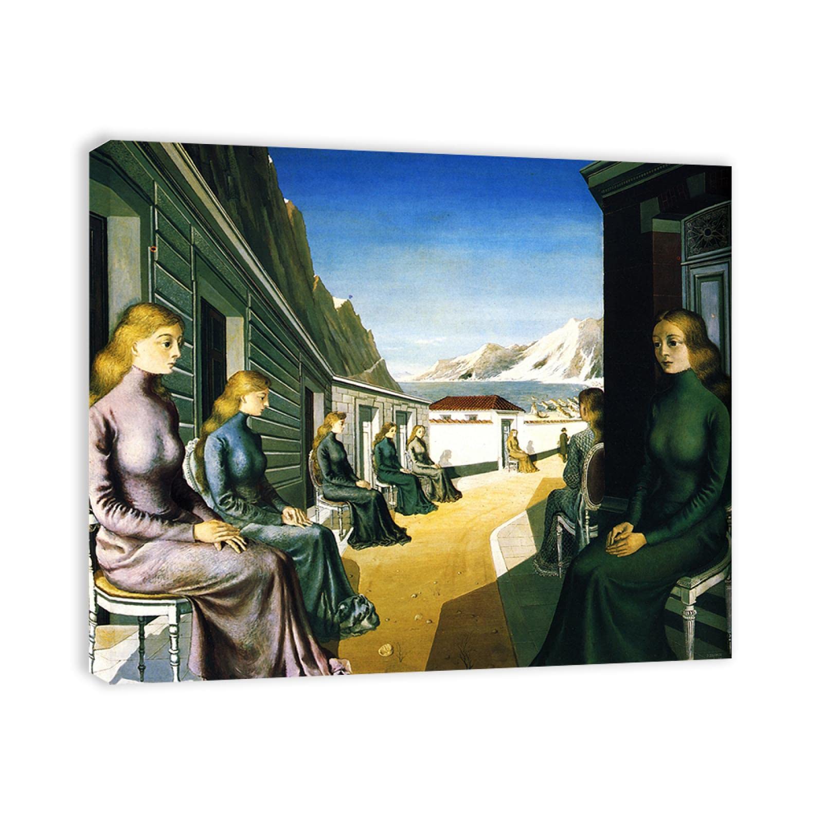 Amazon.com: Framed-Famous Paintings Paul Delvaux Print on Canvas