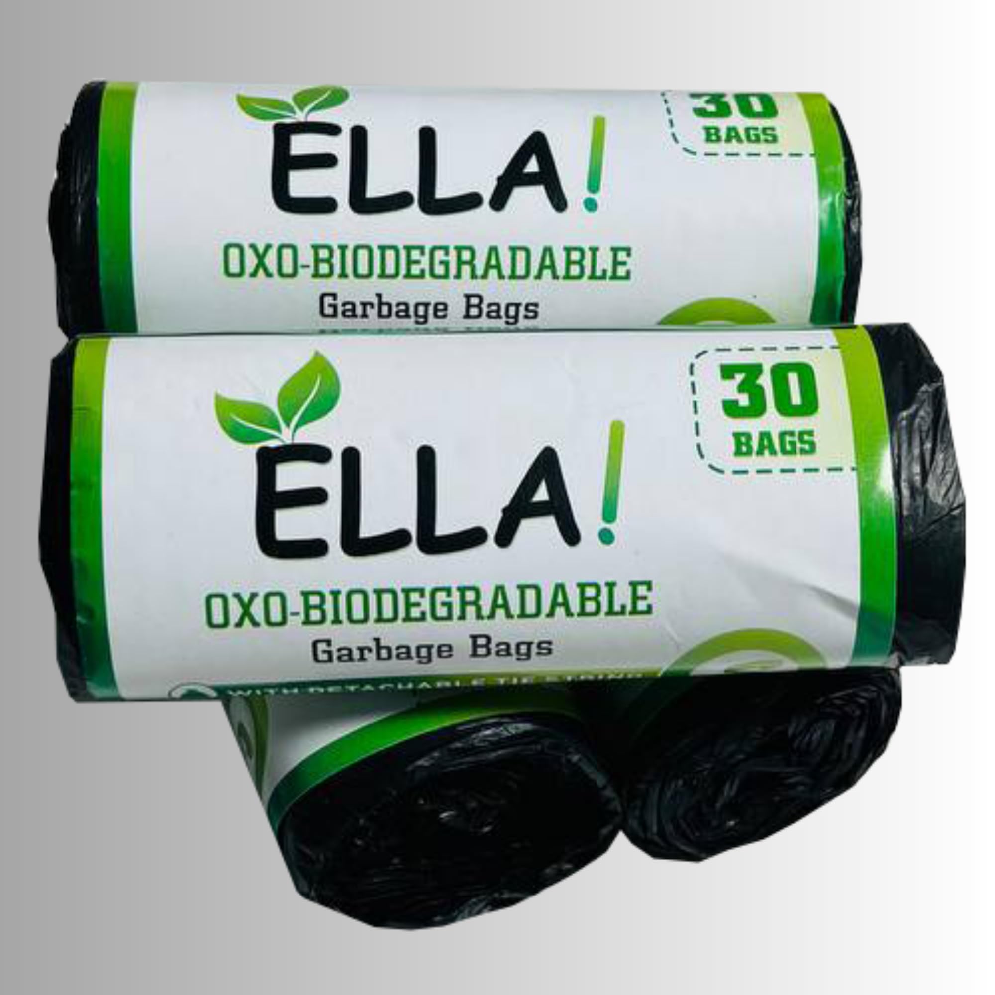 Ella - Garbage Bags 17 x 19 Inches (Small) 120 Bags (4 Rolls) - Black Color With Check Duster Cloth Free