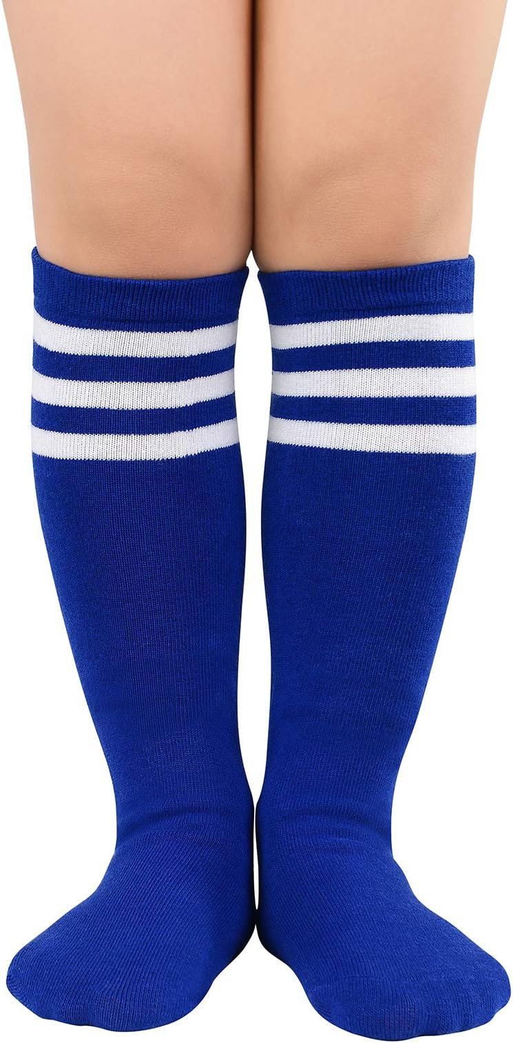 Kids Toddler Soccer Socks Youth Baseball Softball Football Socks Knee High Accessories for Girls