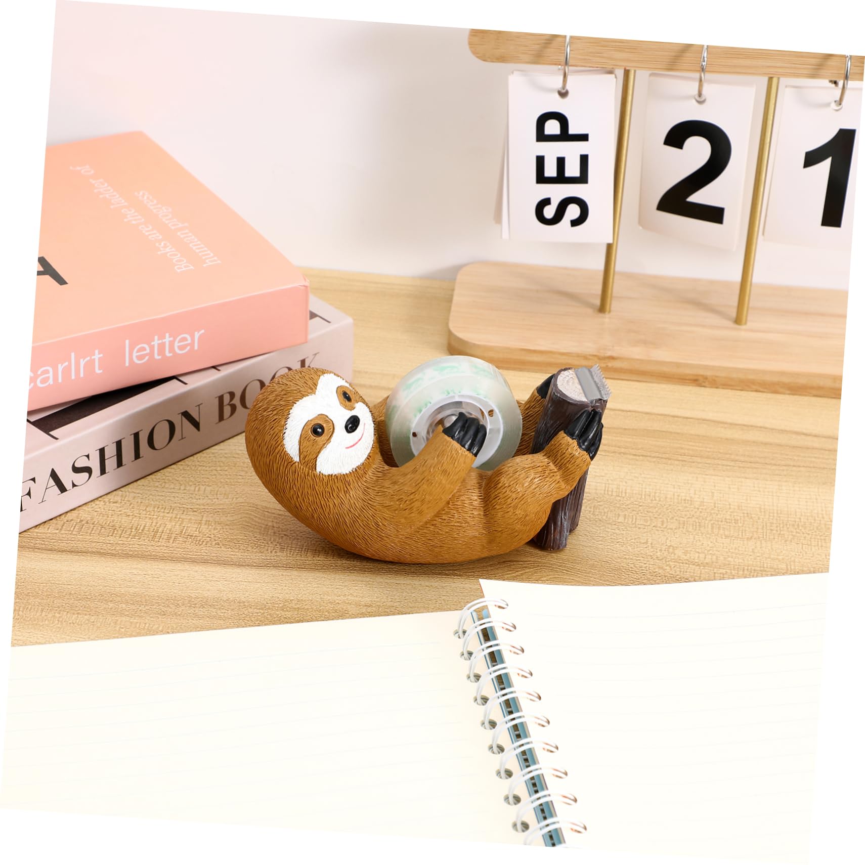 Gadpiparty 3 Pezzi Porta nastro per bradipo distributore di nastro adesivo per bradipo decorazione divertente portatile simpatici porta nastro scrivania porta nastro resina