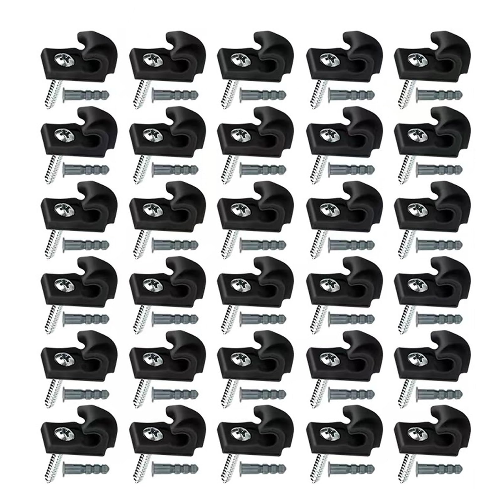 of 30 Screw Hook Portable Size for Practical Hanging in Garden, Balconies and Living Room Storage Solution Secure Fastening Hook
