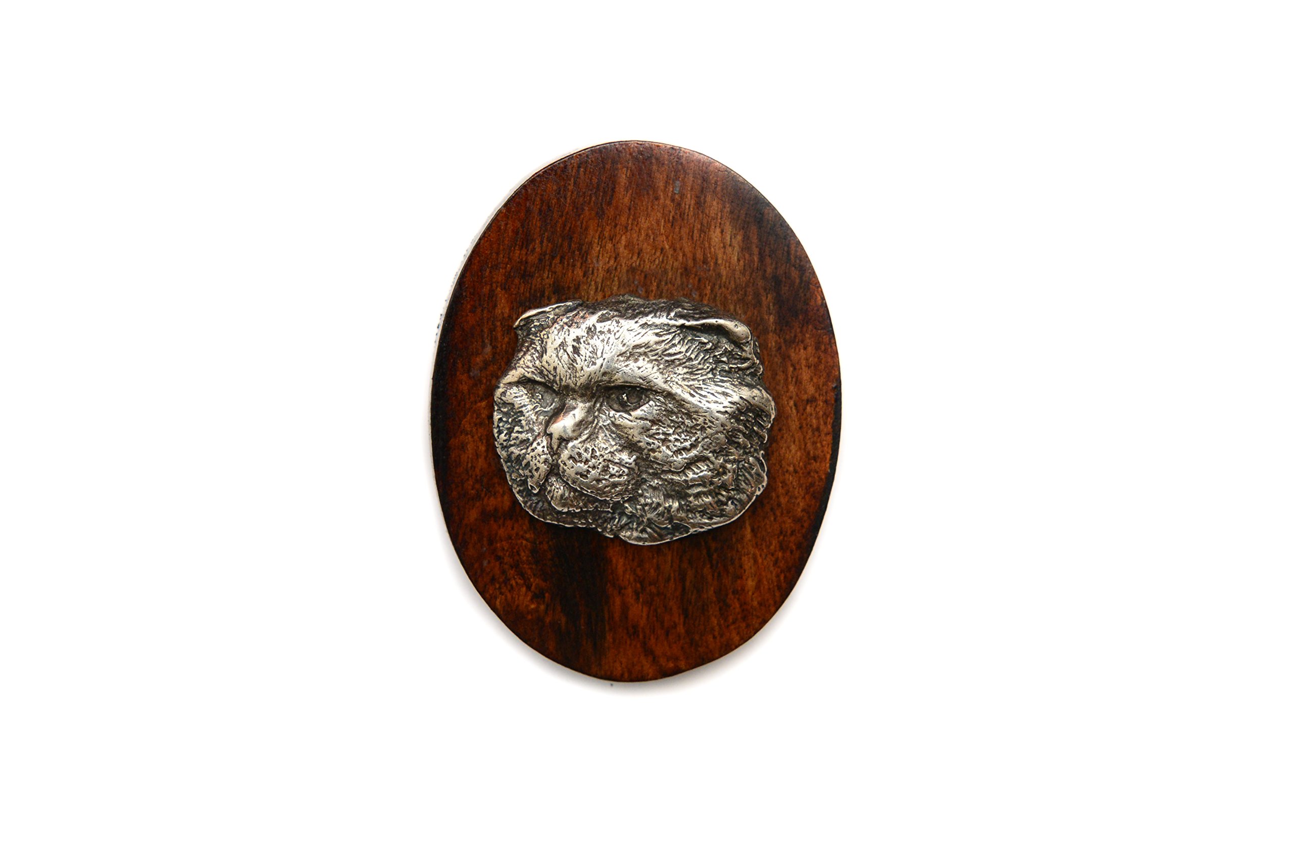 Art-Dog Dog Show Ring Clip Number Holder - Brooch with Clip Dog Show Exhibit Number Holder - Handmade Dog Show Accessory – Dog Tag Clip 7x5cm – Cat — image 1