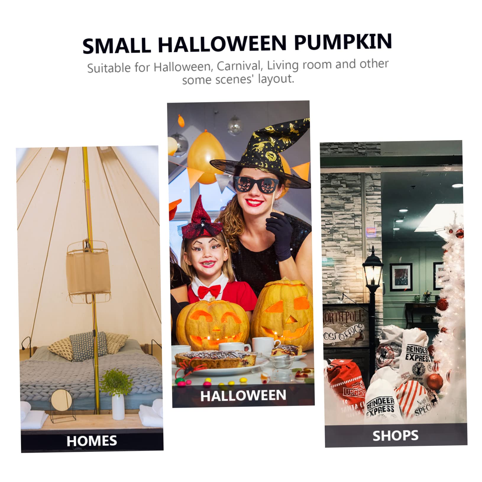 Cabilock 60stücke Kürbis Dekoration Kunststoff Für Halloween Bastelbedarf Für Und Garten Deko Halloween Mit Bunten Kürbisanhängern
