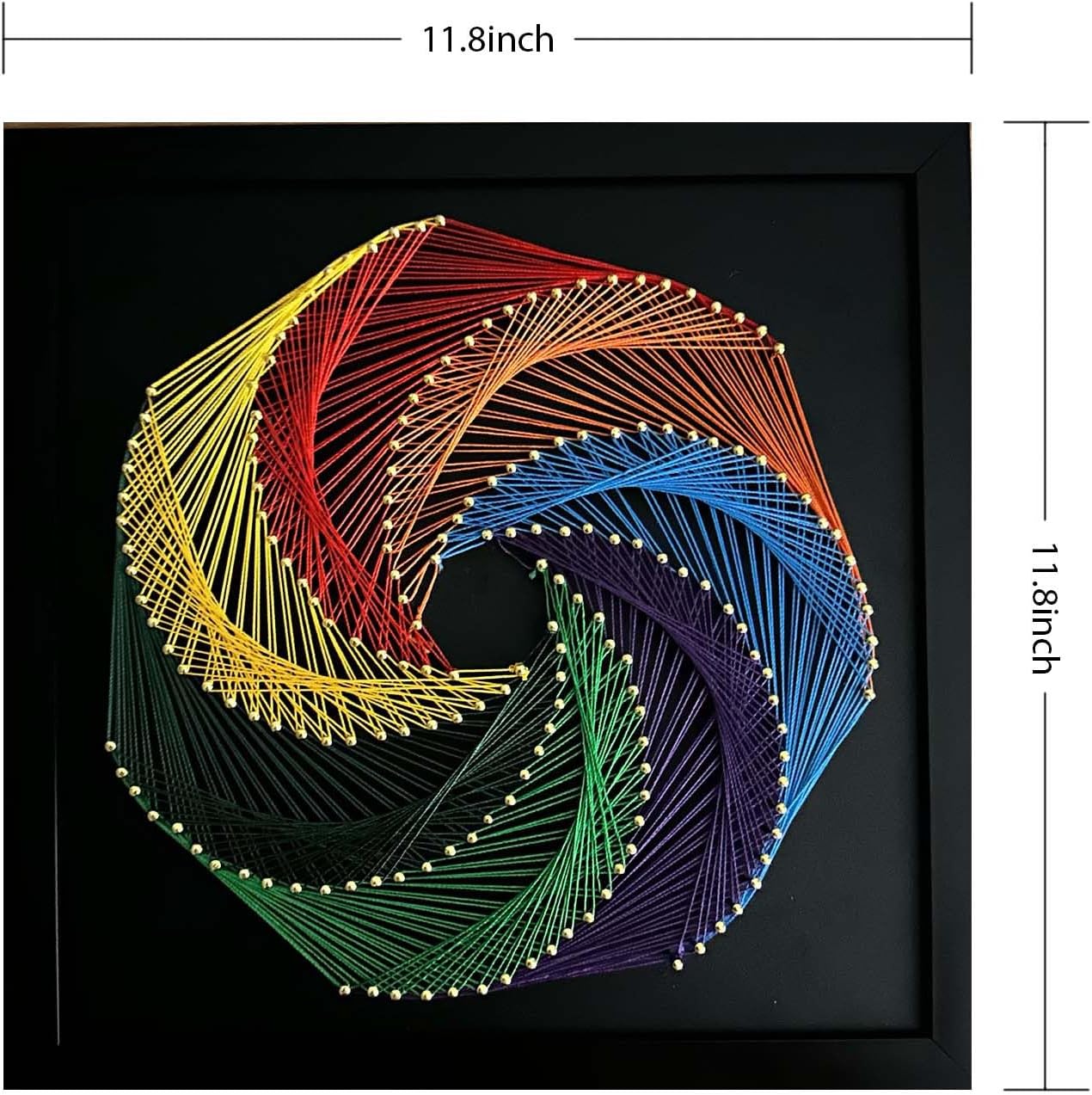 THOUDONER DIY 3D String Art Crafts Kit for Adults Beginner Unique Gift-Geometric Patterns (11.8inch*11.8inch).
