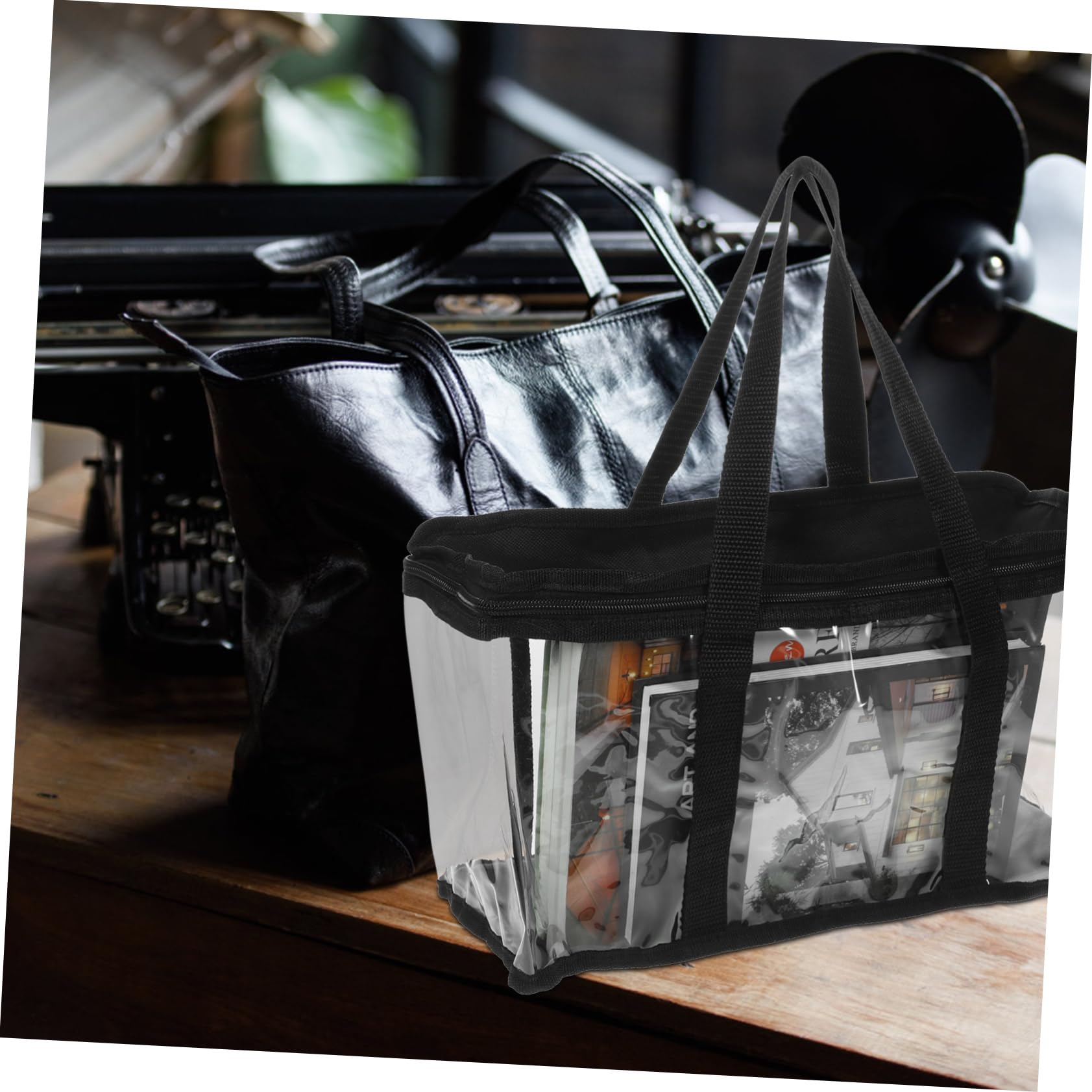 Ipetboom Baseball Cap Storage Bag Pvc Duffle Bag for Women Zipper Clear for Concerts Stadiums