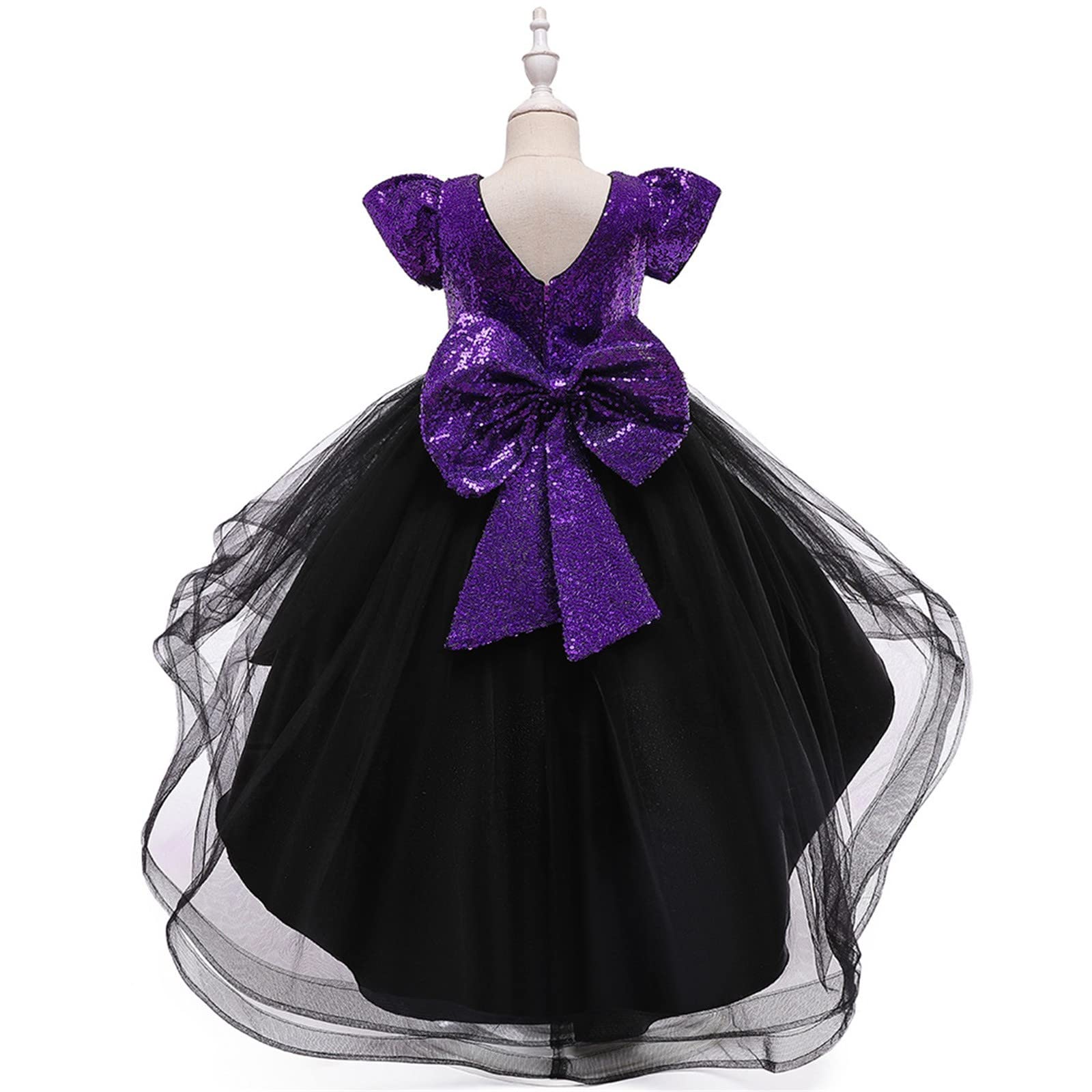 Niños Niños Niño Bebé Primavera Tul Lentejuelas Vestido De Brillo Para El Rendimiento Niños Ropa Formal Lindos Vestidos De Arco Para Fiesta De Navidad Princesa Vestido Niñas Tenis