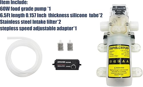 Miniatura 7 de E-Found Bomba de transferencia de líquidos de 60 W, agua, refrescos, bomba de transferencia de vino, bomba de transferencia de vino de 110 V, bomba