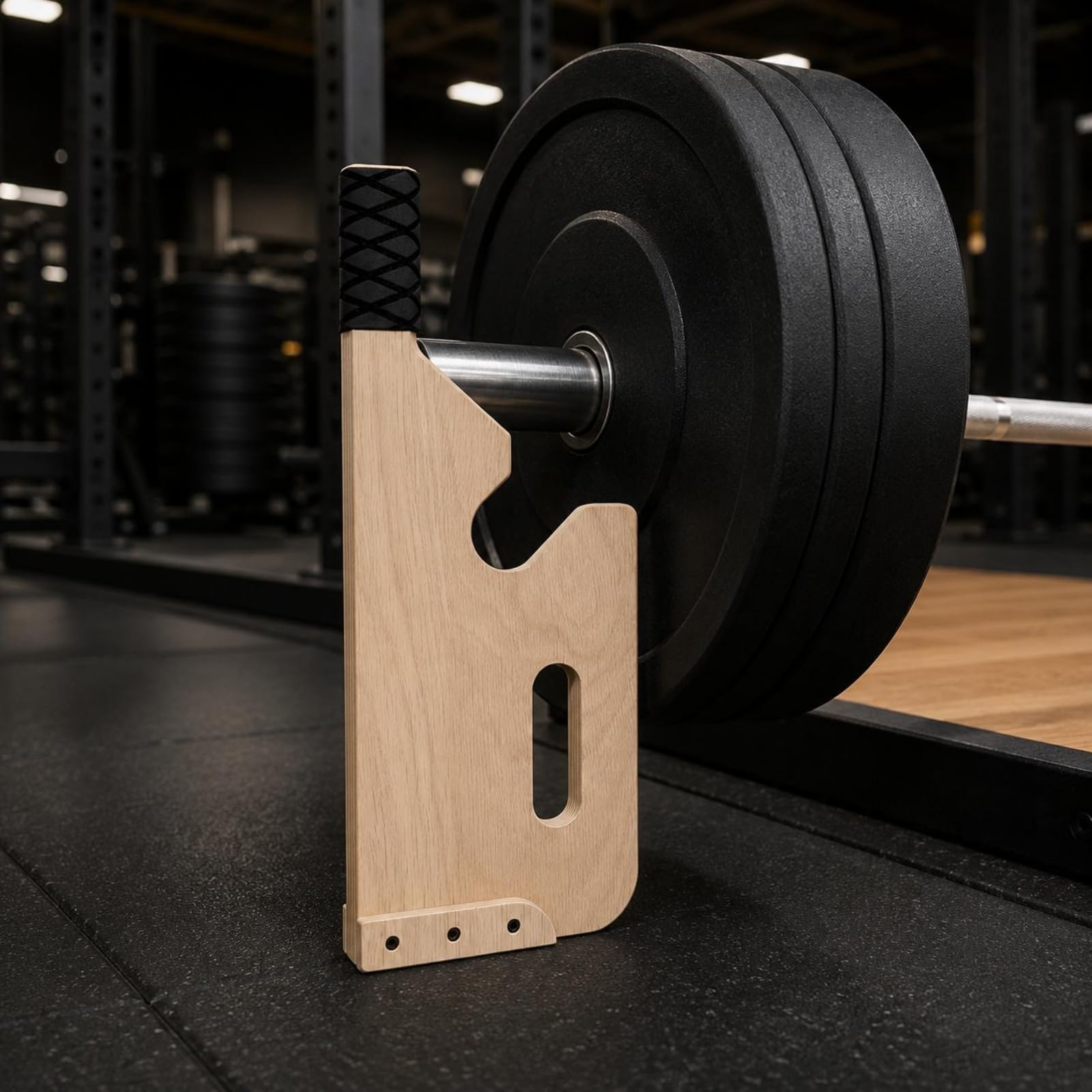 Sollevatore Carichi Bilanciere Palestra Attrezzo Fitness Supporto Pesi Deadlift Jack Base Larga Maniglia Comoda Struttura Stabile Allenamento Casa Palestra Uso Portatile, Nero