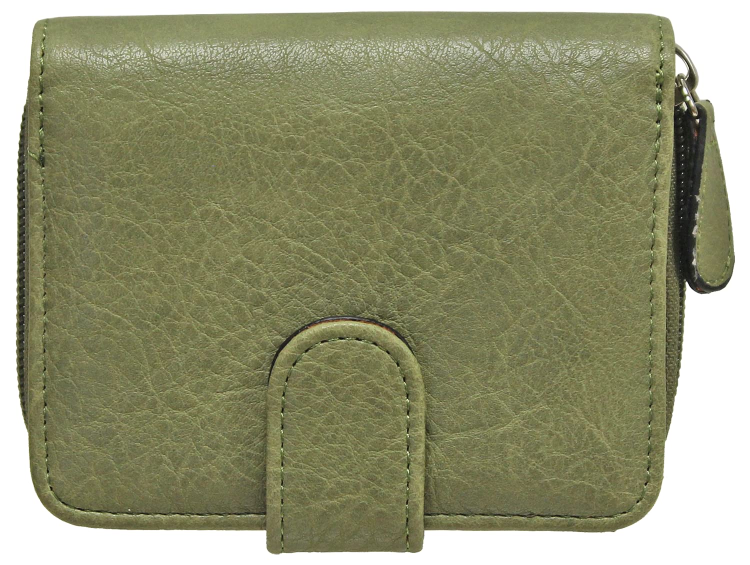 N.V. Bags Women's Peggy Plain Green PURSE, Plain Green, One Size UK