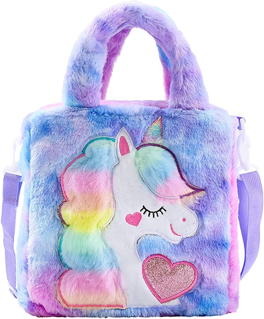 Unicorn Bag, Soft Fur Bag, Side and Sling bag for all Age Group Cross Side bag for girls-picture-30
