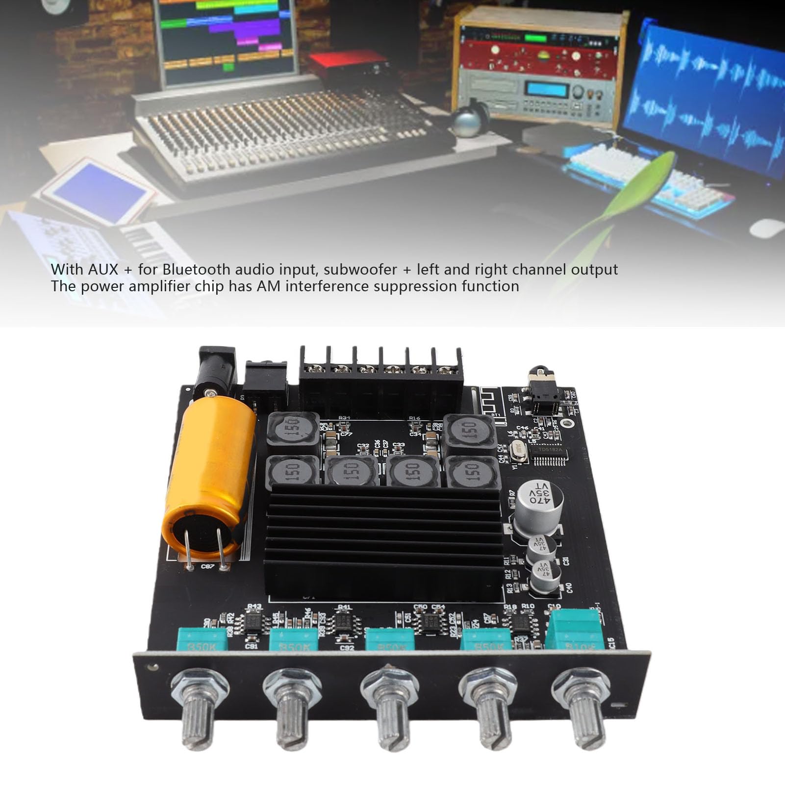 ZK-TB21 2.1-kanałowa Płytka Wzmacniacza Mocy Moduł Wzmacniacza Audio Płytka Wzmacniacza Stereo z 5.0 do Subwoofera Wyjście Kanału Lewego Prawego