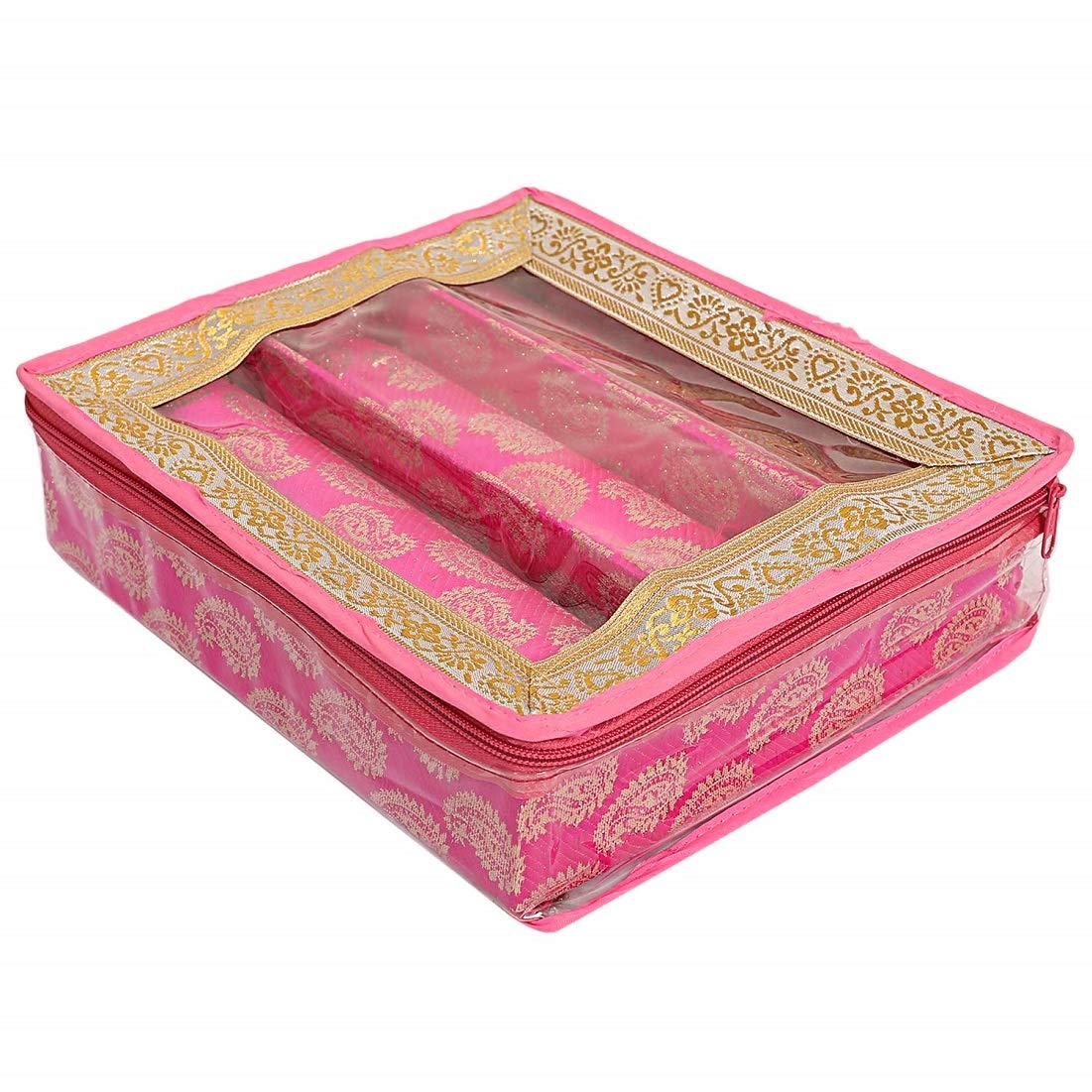 Kuber Industries Three Rod Bangle Box For Women|Carry Design Bangle Organizer|Watch Case|PINK| (B084824QML) Amazon Price History, Amazon Price Tracker