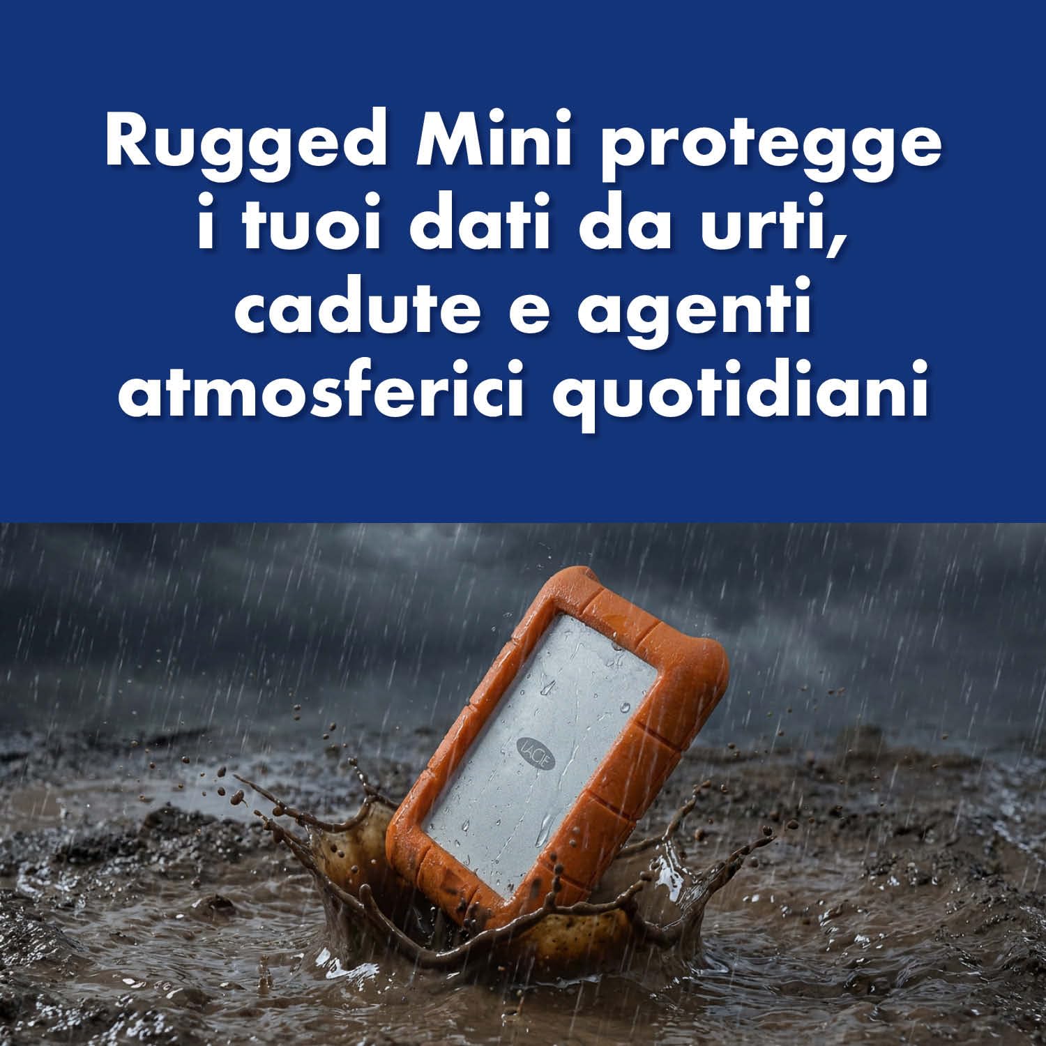LaCie Rugged Mini 2TB, dysk twardy zewnętrzny przenośny 2.5 cala, PC Mac iPad iPhone, Data Rescue Service