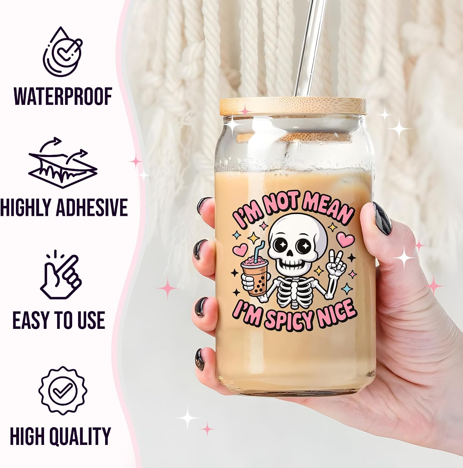 Set 2Pcs Fourth Wing UV DTF Decals for 16oz Glass Cups, Basgiath Dragon Rider Bookish Cold Transfer Decal Bookish Stickers, Fantasy Dragons Vinyl Waterproof DTF Transfer for Cup Wrap Tumbler Gifts